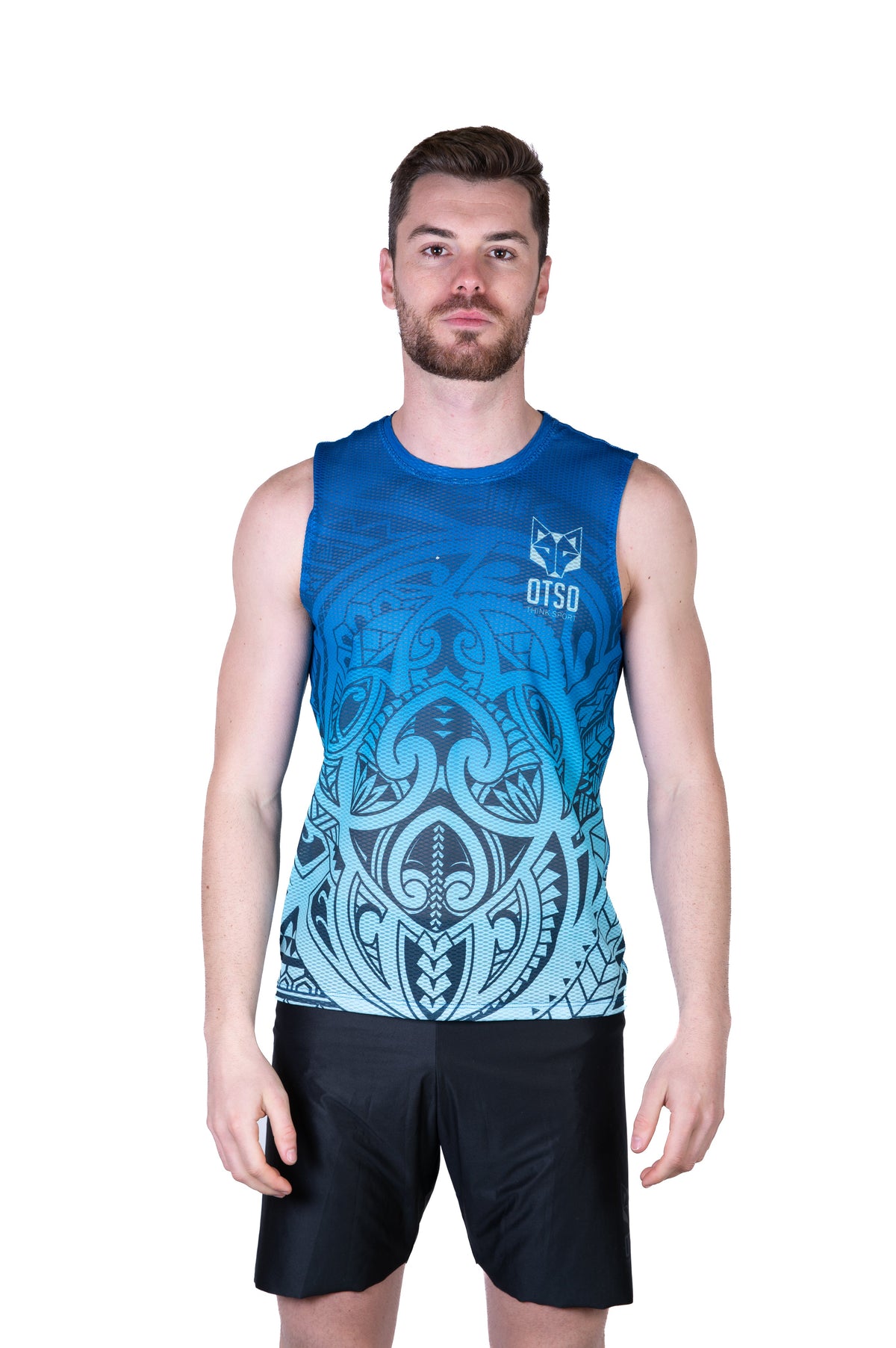 OTSO Herren Lauf-Tanktop - Maori Tangaroa – Produktansicht 3