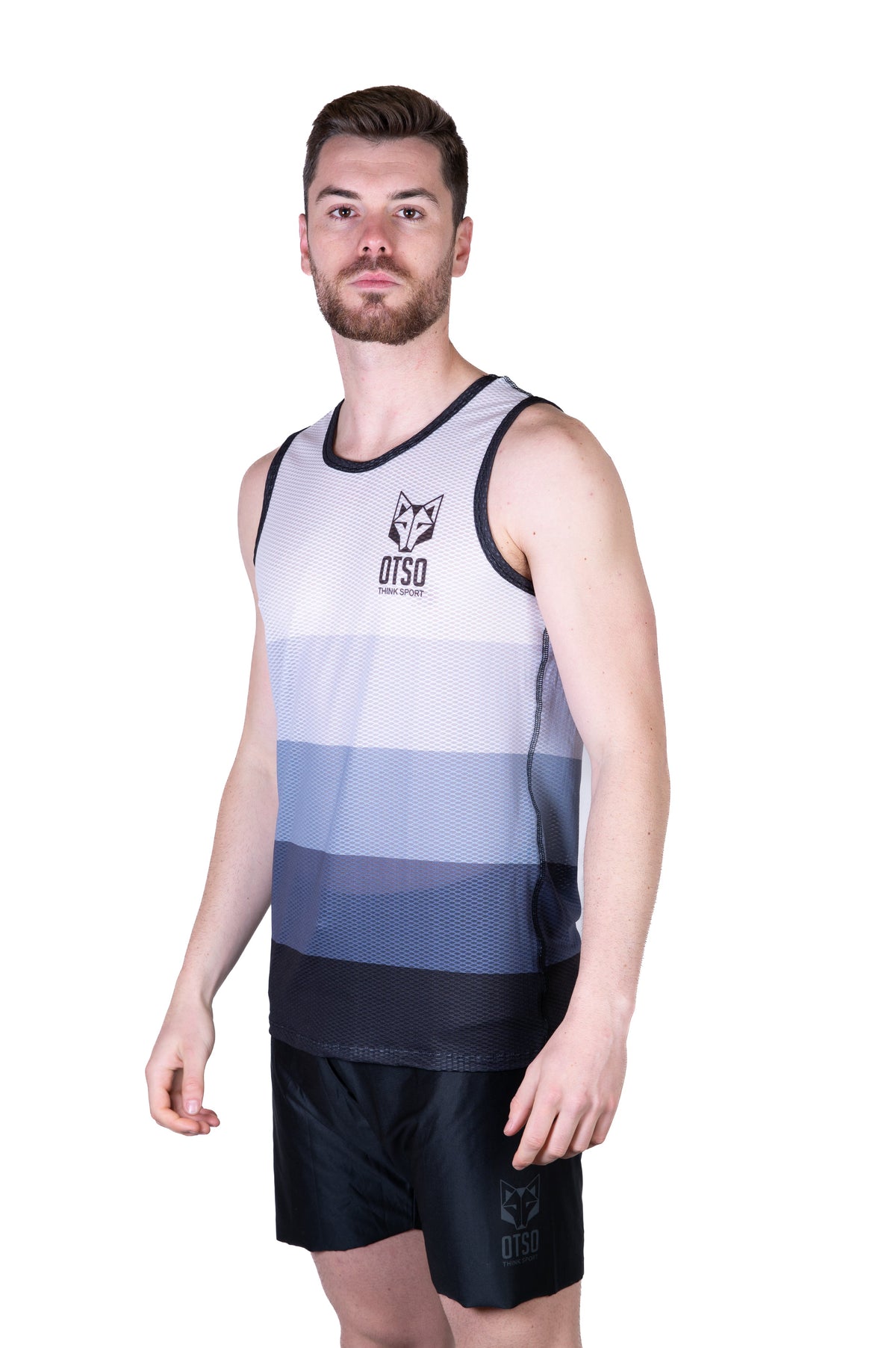 OTSO Herren Lauf-Singlet - Grey – Produktansicht 4
