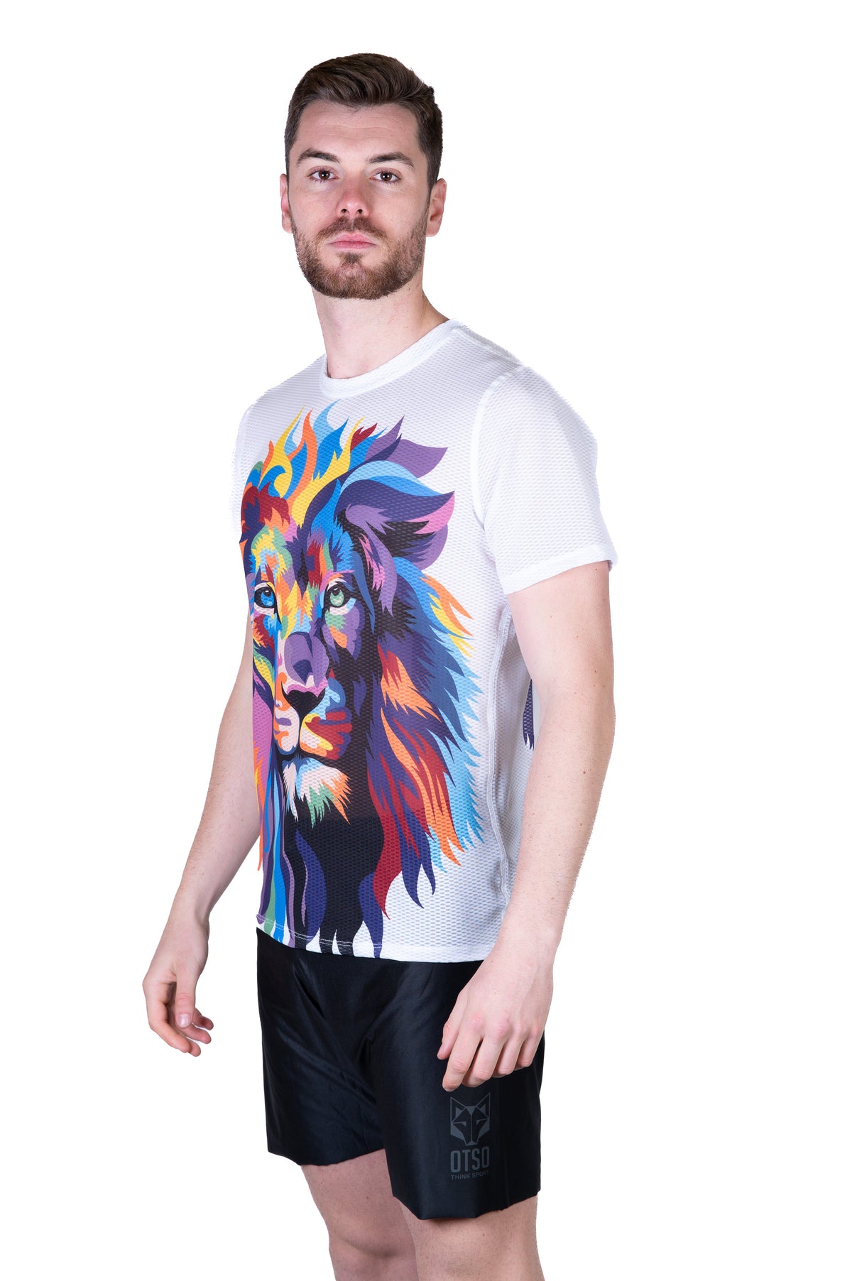 OTSO Herren Kurzarm-Funktionsshirt - Be A Lion – Produktansicht 4