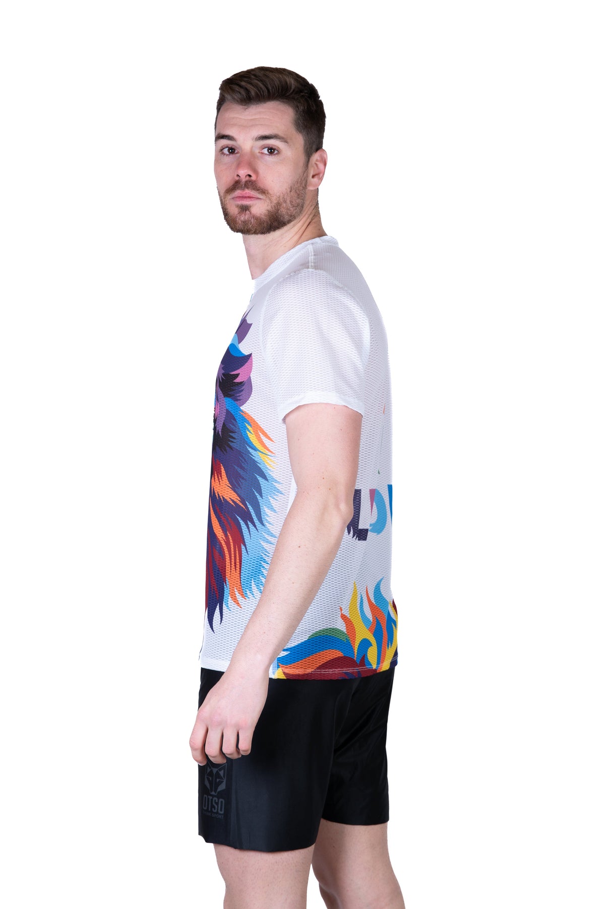 OTSO Herren Kurzarm-Funktionsshirt - Be A Lion – Produktansicht 6