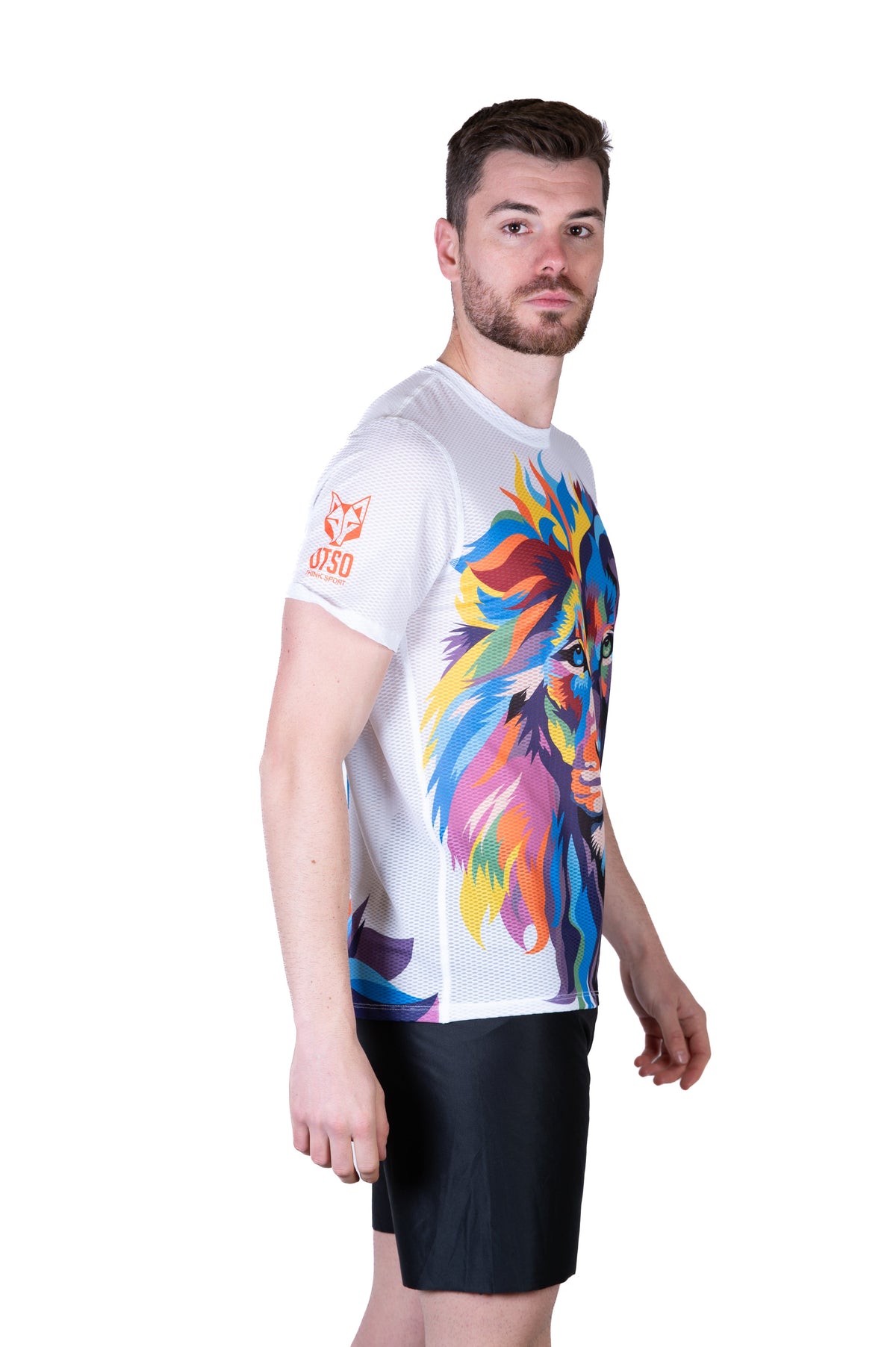 OTSO Herren Kurzarm-Funktionsshirt - Be A Lion – Produktansicht 5