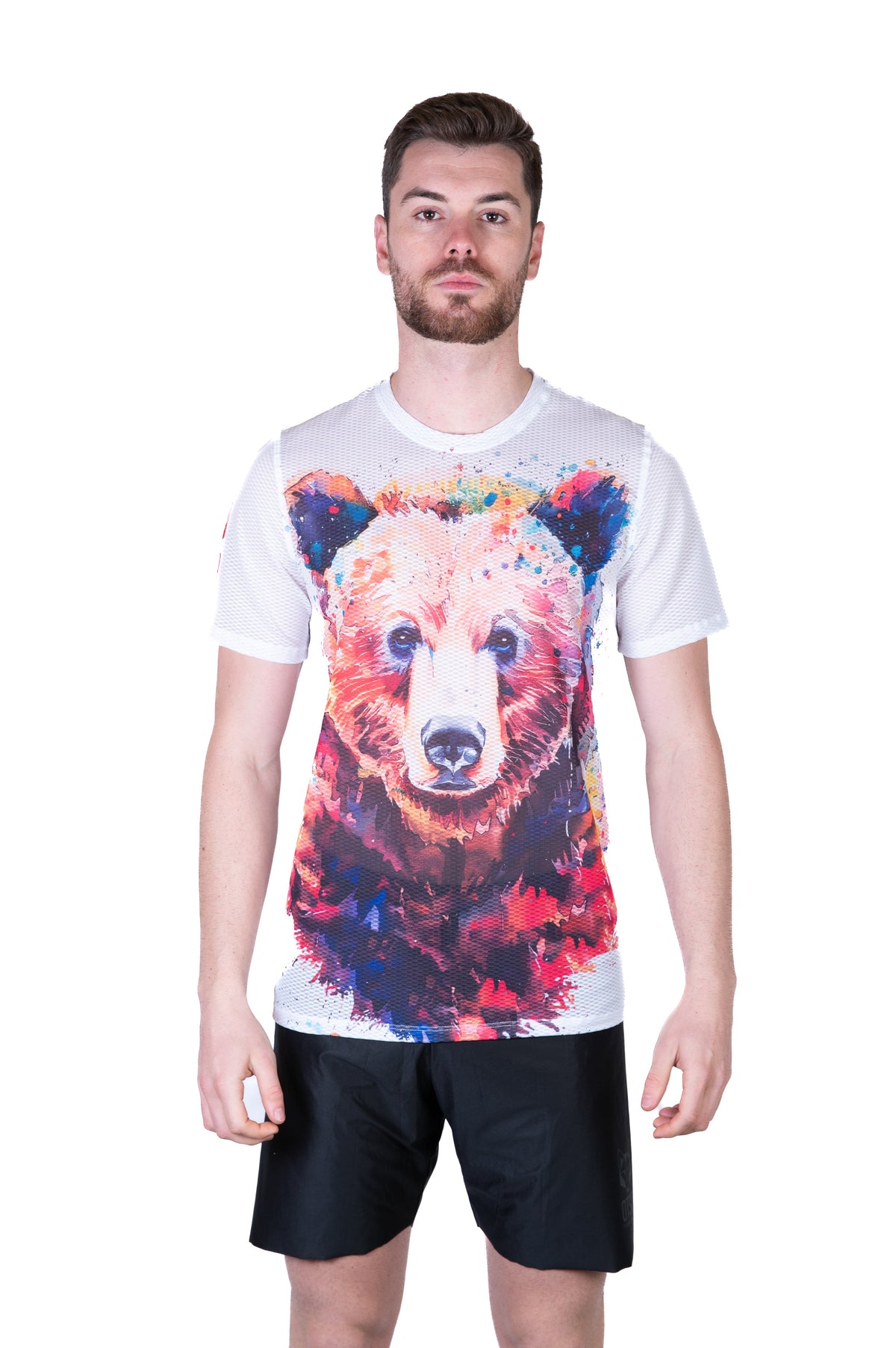OTSO Herren Kurzarm-Funktionsshirt - Be Wild Bear – Produktansicht 3
