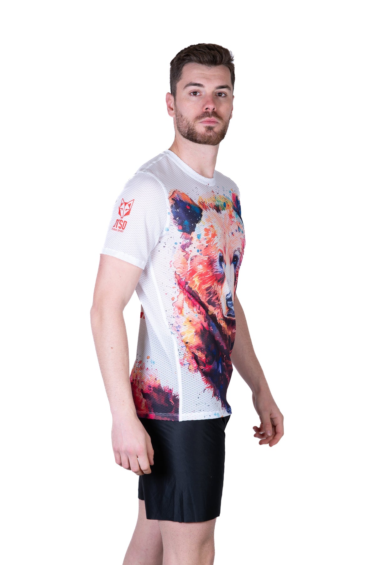 OTSO Herren Kurzarm-Funktionsshirt - Be Wild Bear – Produktansicht 5