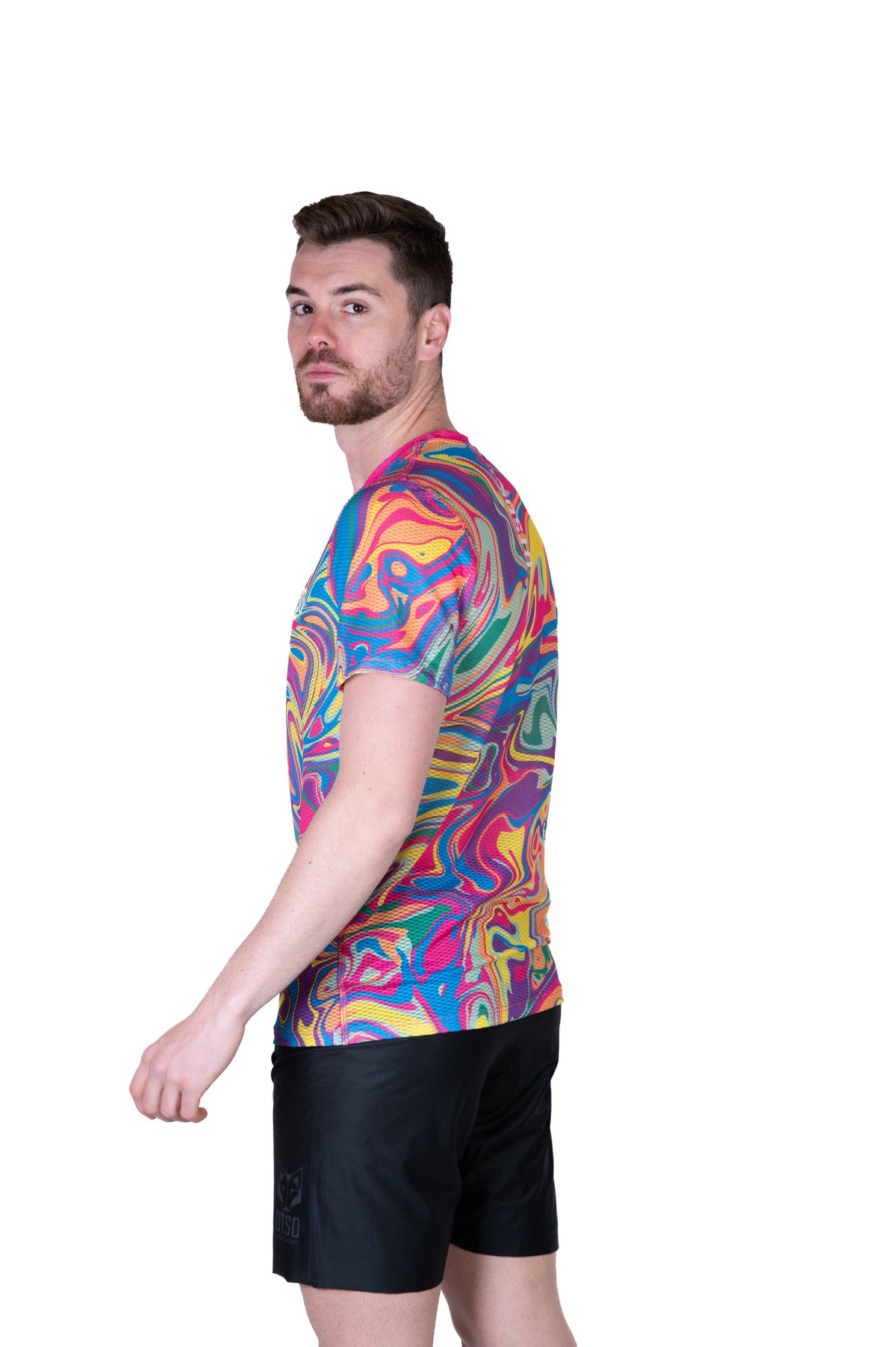 OTSO Herren Kurzarm-Funktionsshirt - Psychedelic – Produktansicht 6