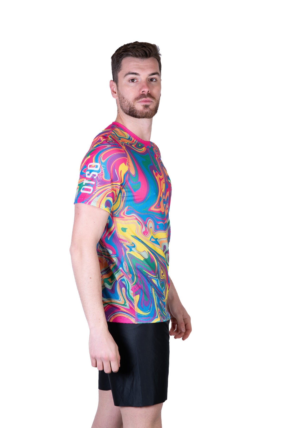 OTSO Herren Kurzarm-Funktionsshirt - Psychedelic – Produktansicht 5