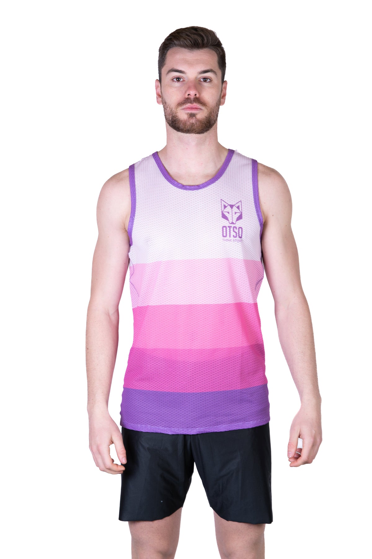 OTSO Herren Lauf-Singlet - Pink – Produktansicht 3