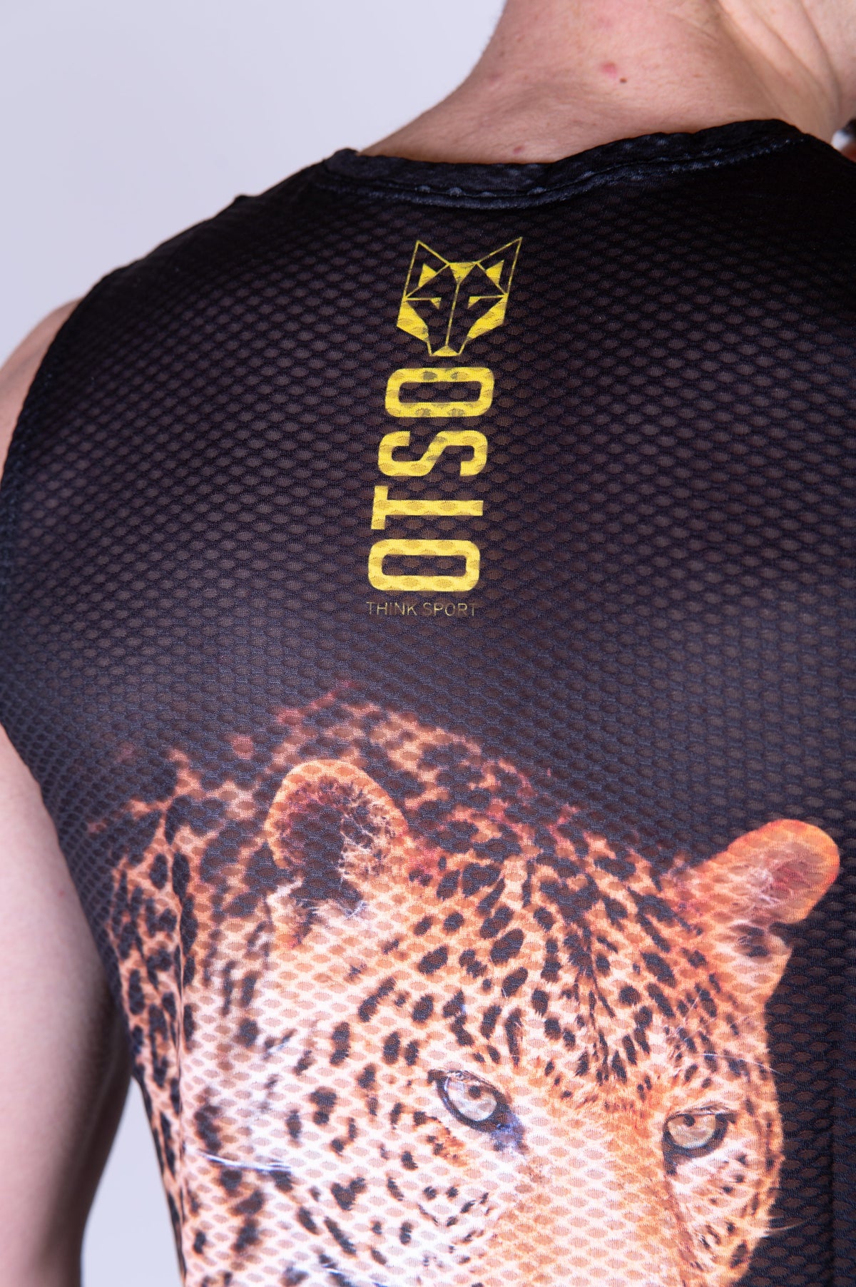 OTSO Herren Lauf-Tanktop - Leopard – Produktansicht 9