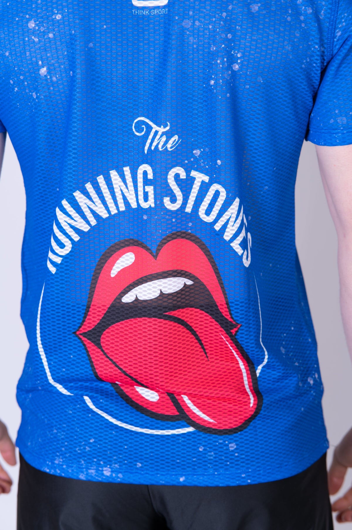 OTSO Herren Kurzarm-Funktionsshirt - Running Stones Blue – Produktansicht 8