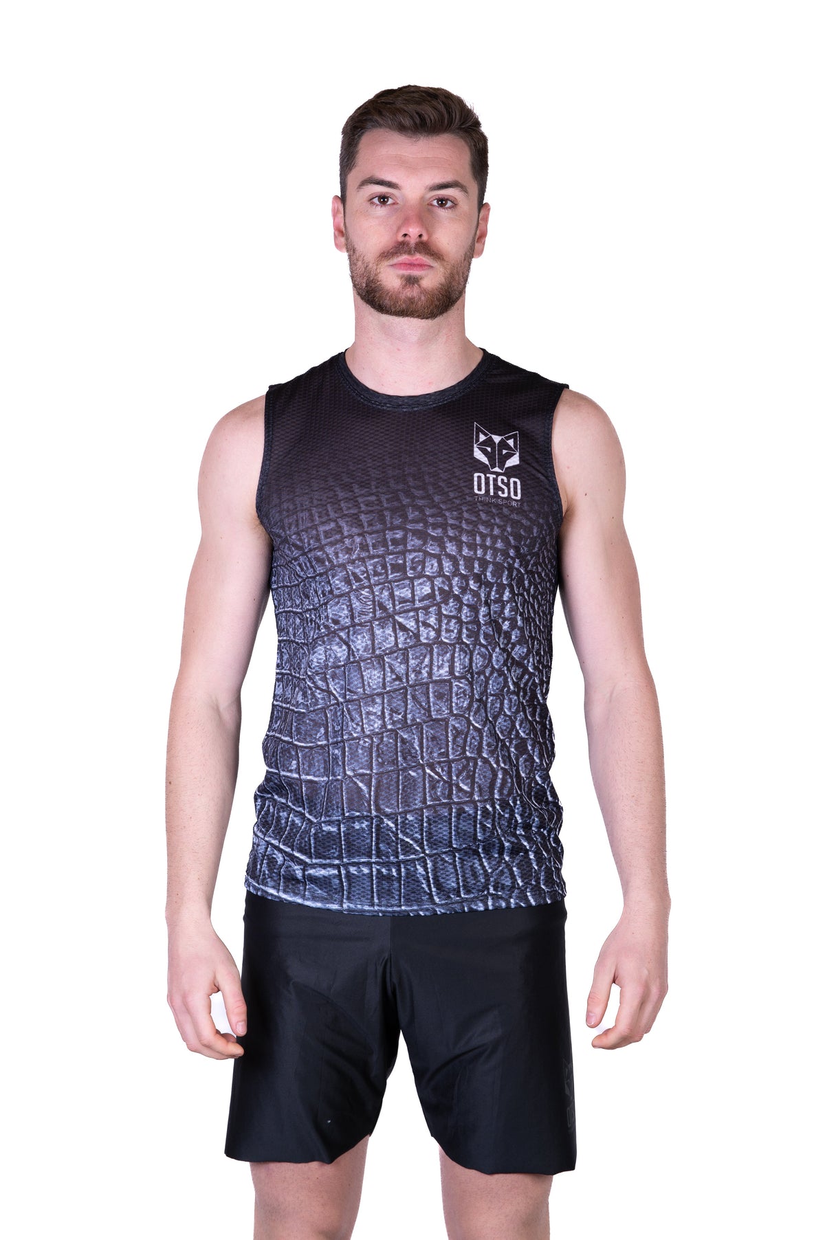 OTSO Herren Lauf-Tanktop - Black Snake – Produktansicht 3