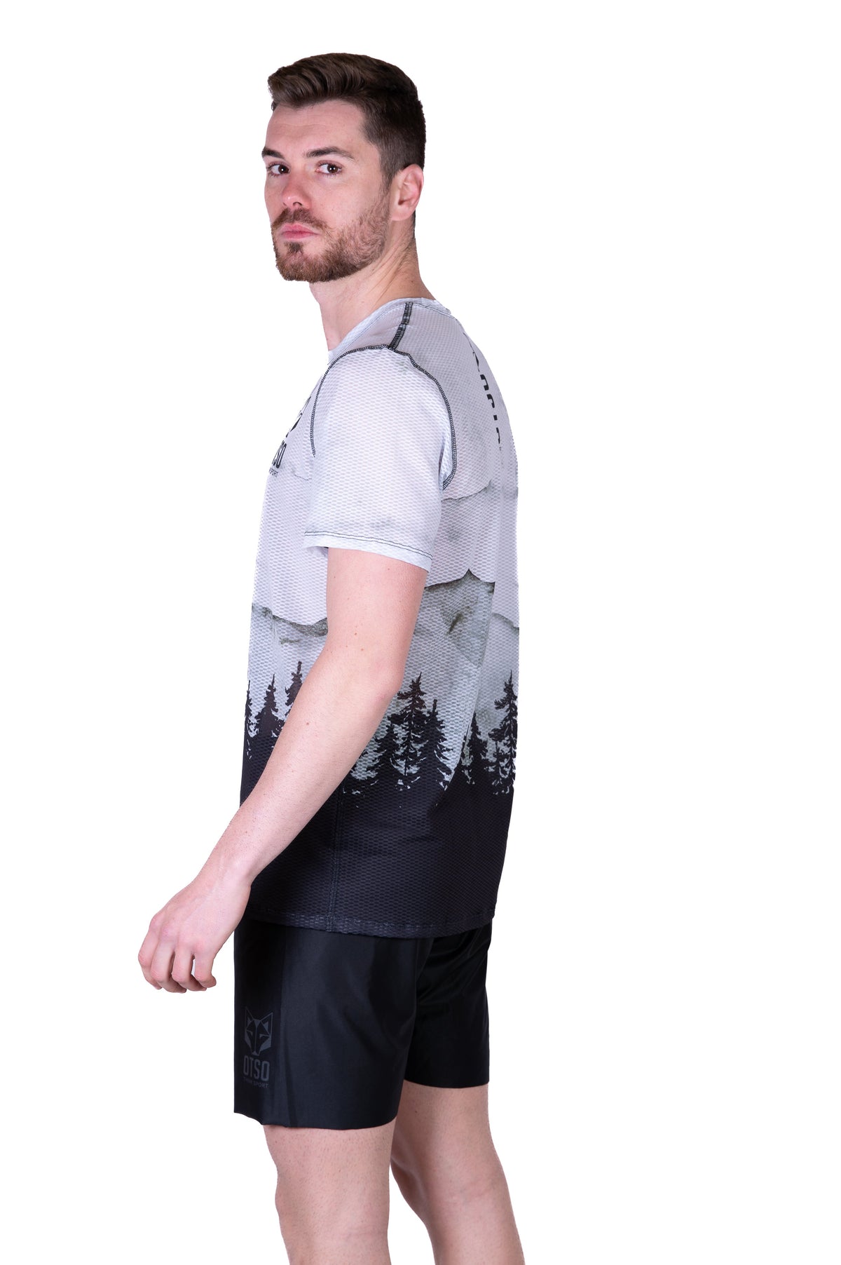 OTSO Herren Kurzarm-Funktionsshirt - Green Forest – Produktansicht 6