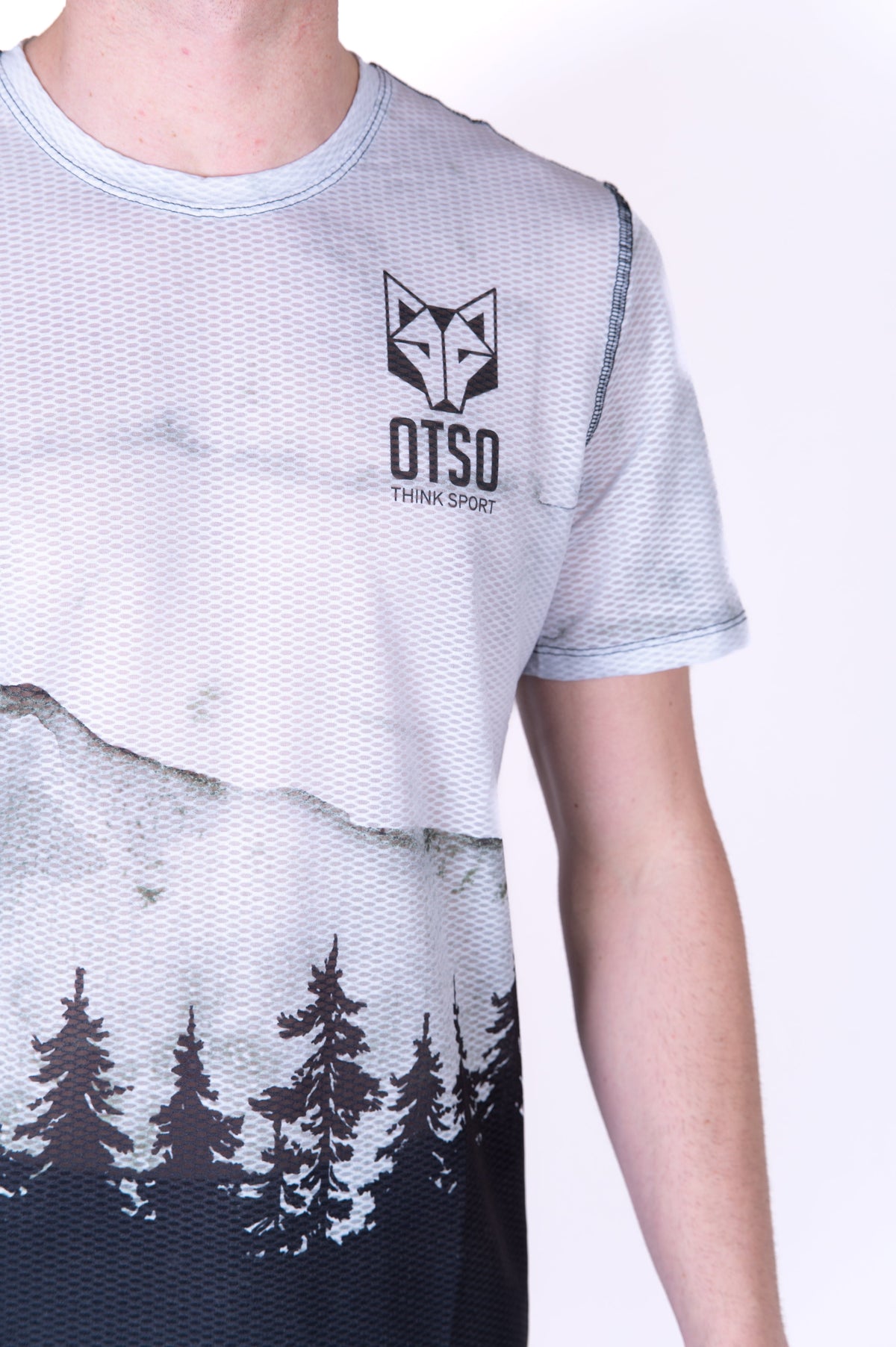 OTSO Herren Kurzarm-Funktionsshirt - Green Forest – Produktansicht 8
