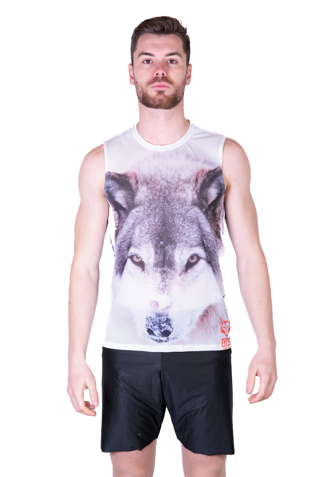 OTSO Herren Lauf-Tanktop - Wolf – Produktansicht 3
