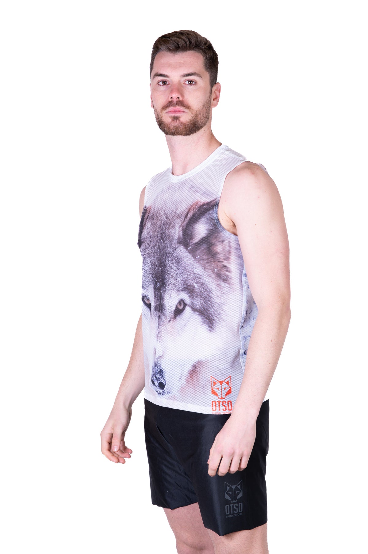 OTSO Herren Lauf-Tanktop - Wolf – Produktansicht 4