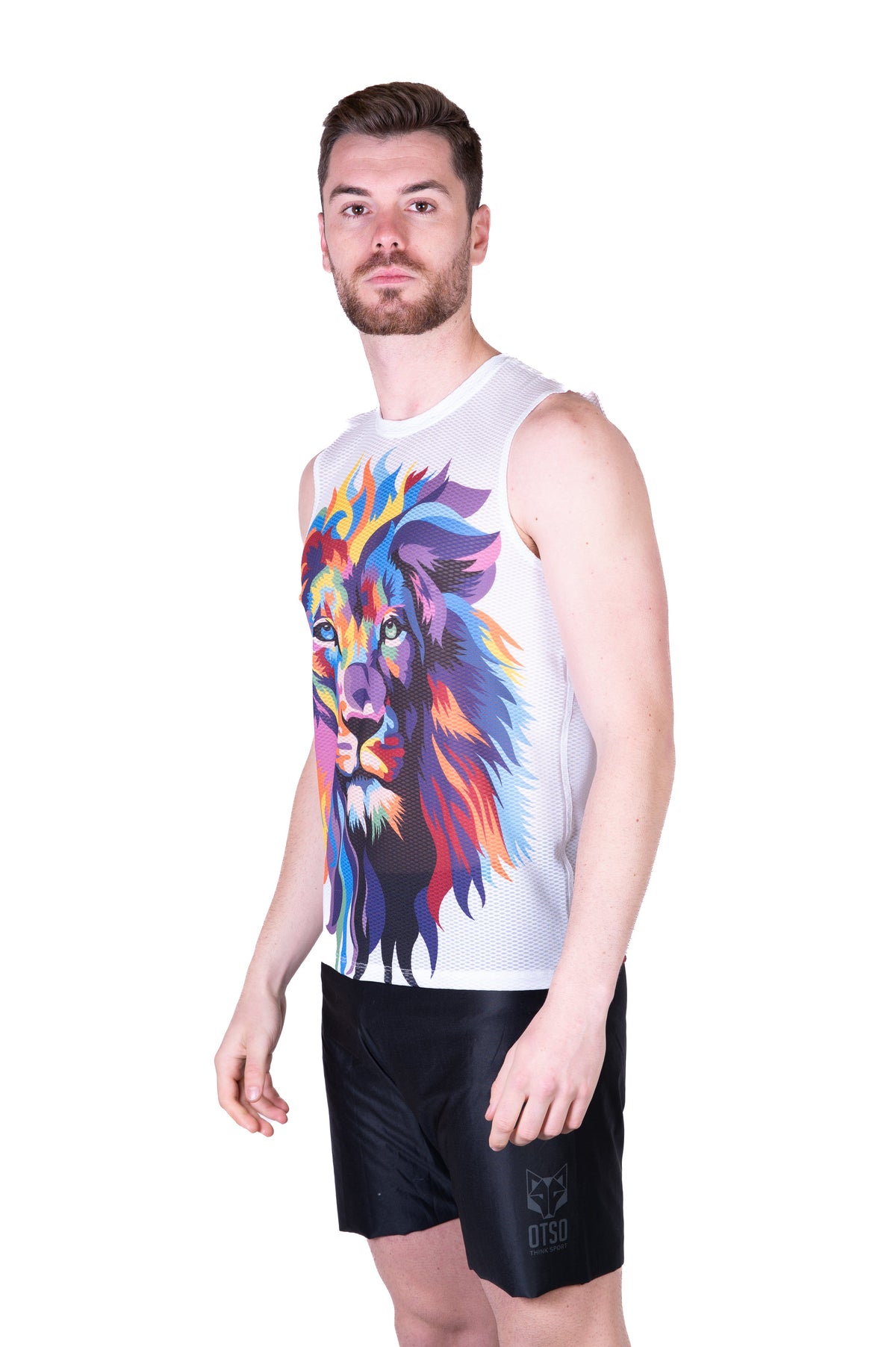 OTSO Herren Lauf-Tanktop - Be A Lion – Produktansicht 4