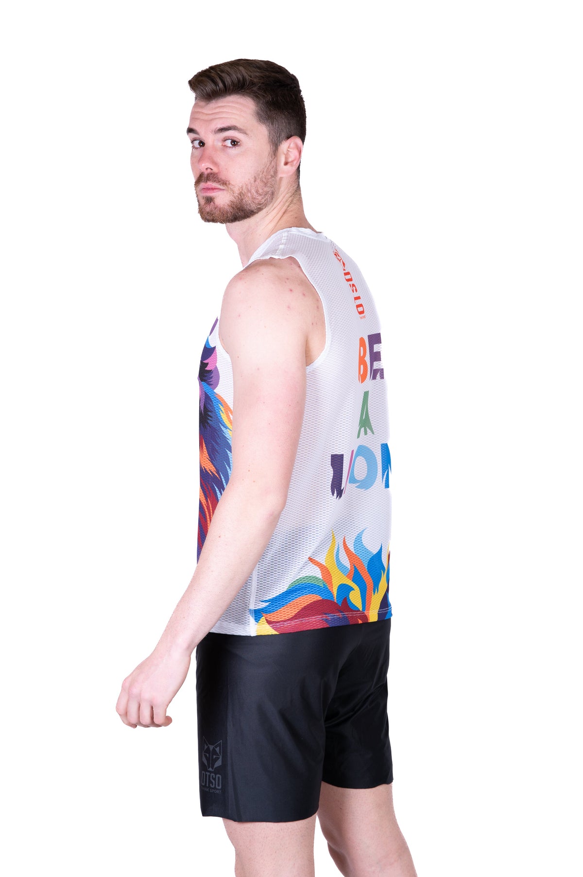 OTSO Herren Lauf-Tanktop - Be A Lion – Produktansicht 6