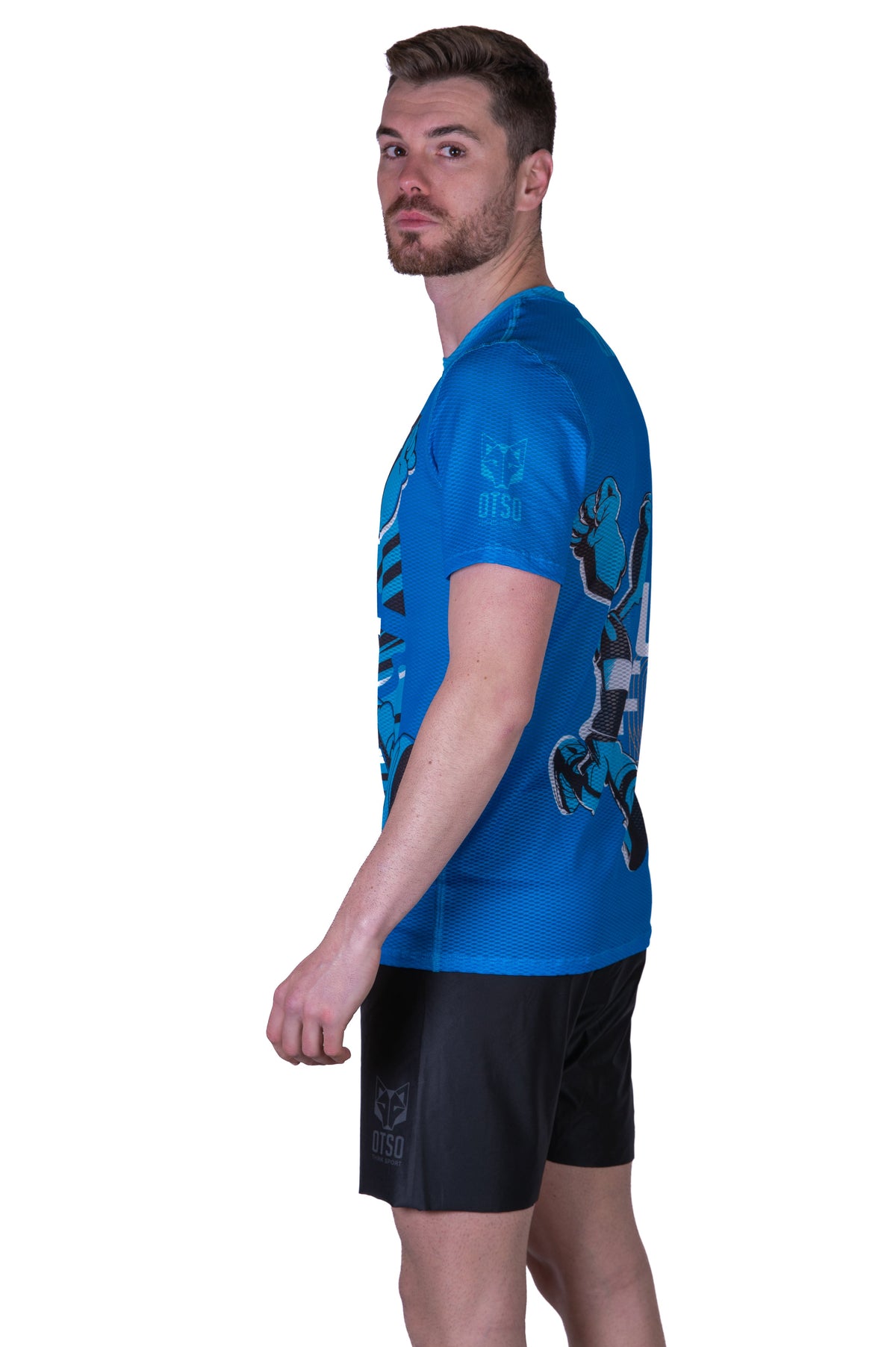 OTSO Herren Kurzarm-Funktionsshirt - Popeye Run For It – Produktansicht 6