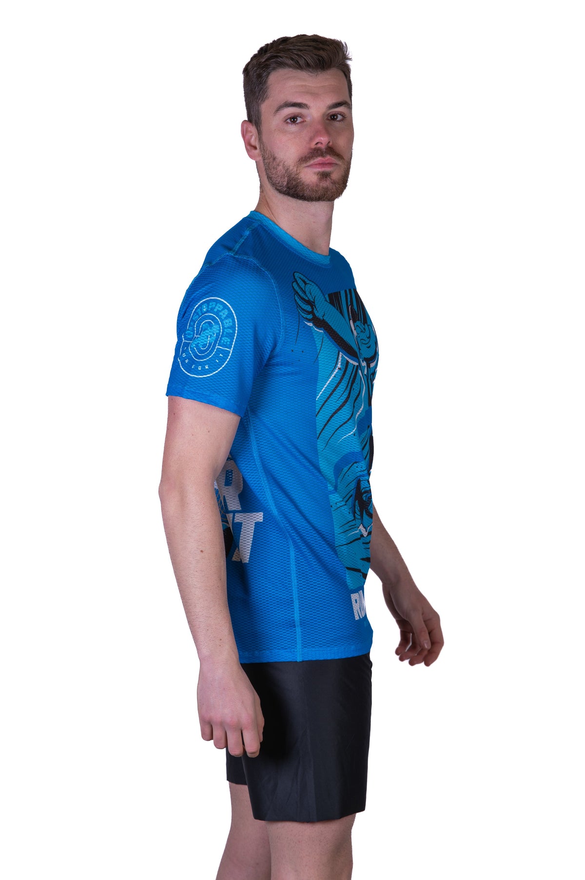 OTSO Herren Kurzarm-Funktionsshirt - Popeye Run For It – Produktansicht 5