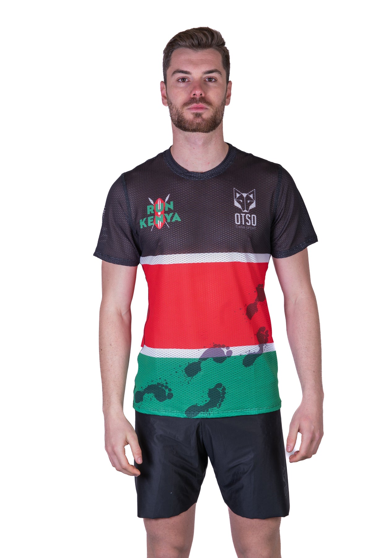 OTSO Herren Kurzarm-Funktionsshirt - Run Kenya – Produktansicht 3