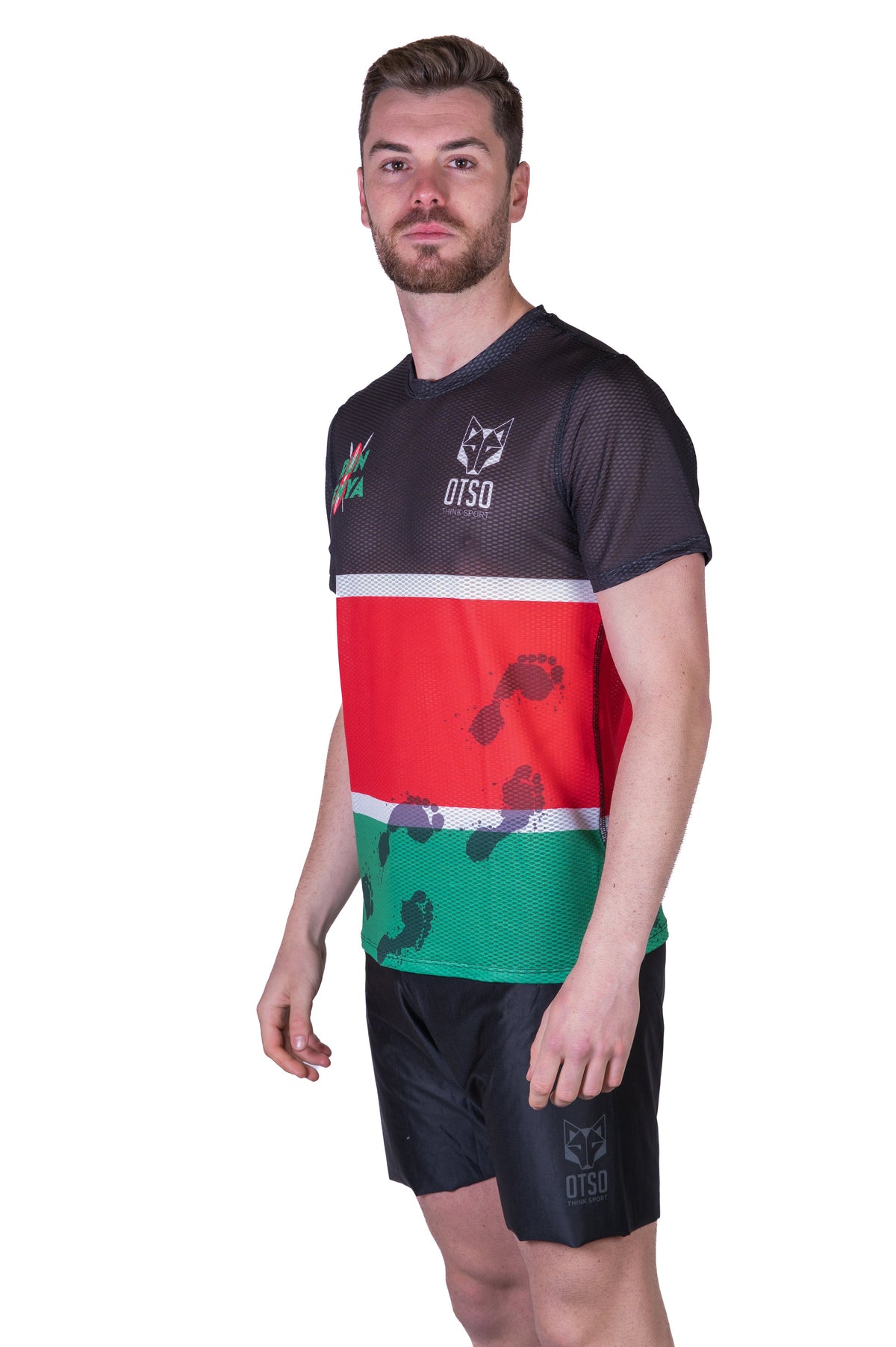 OTSO Herren Kurzarm-Funktionsshirt - Run Kenya – Produktansicht 4