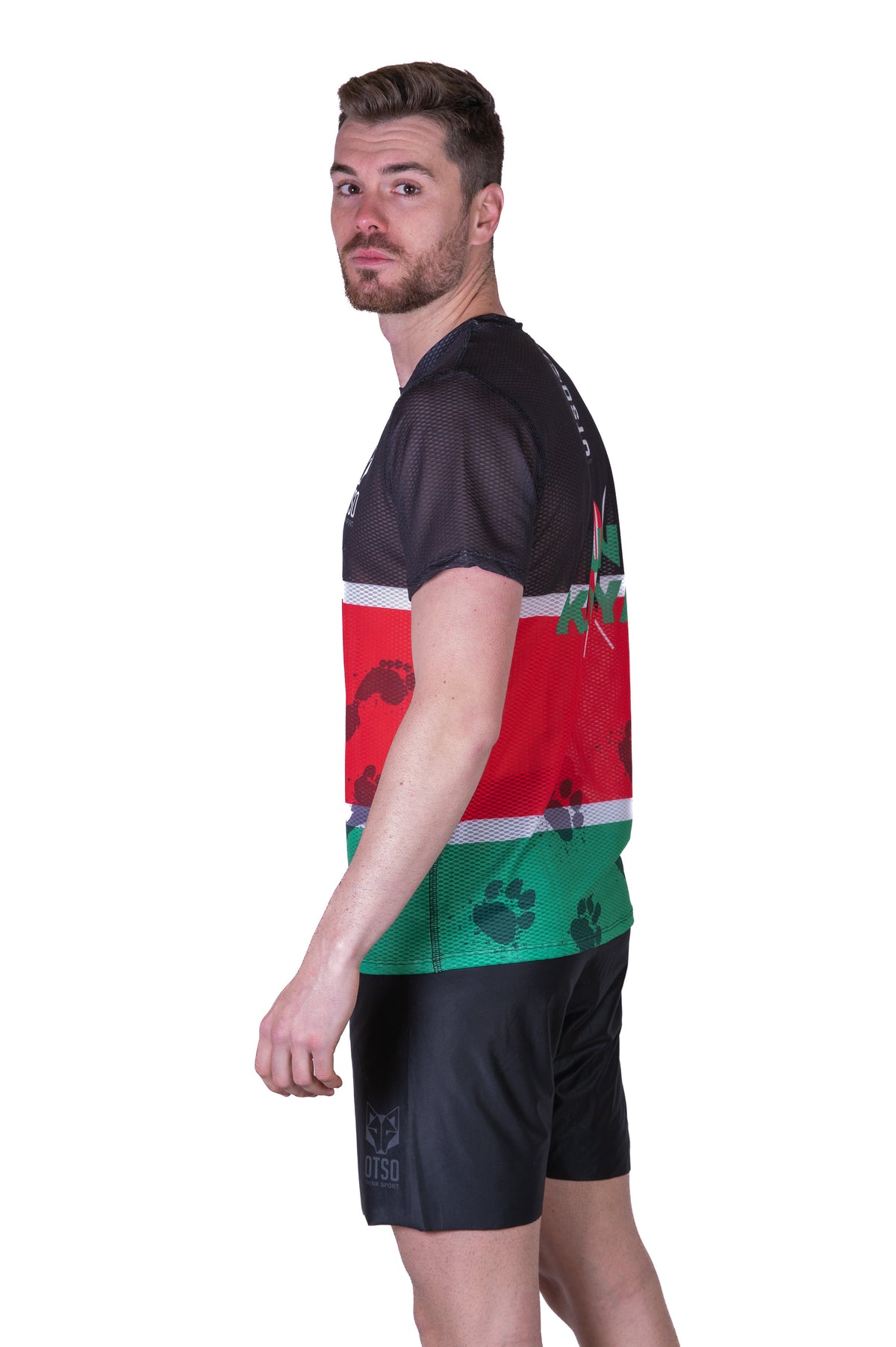 OTSO Herren Kurzarm-Funktionsshirt - Run Kenya – Produktansicht 6