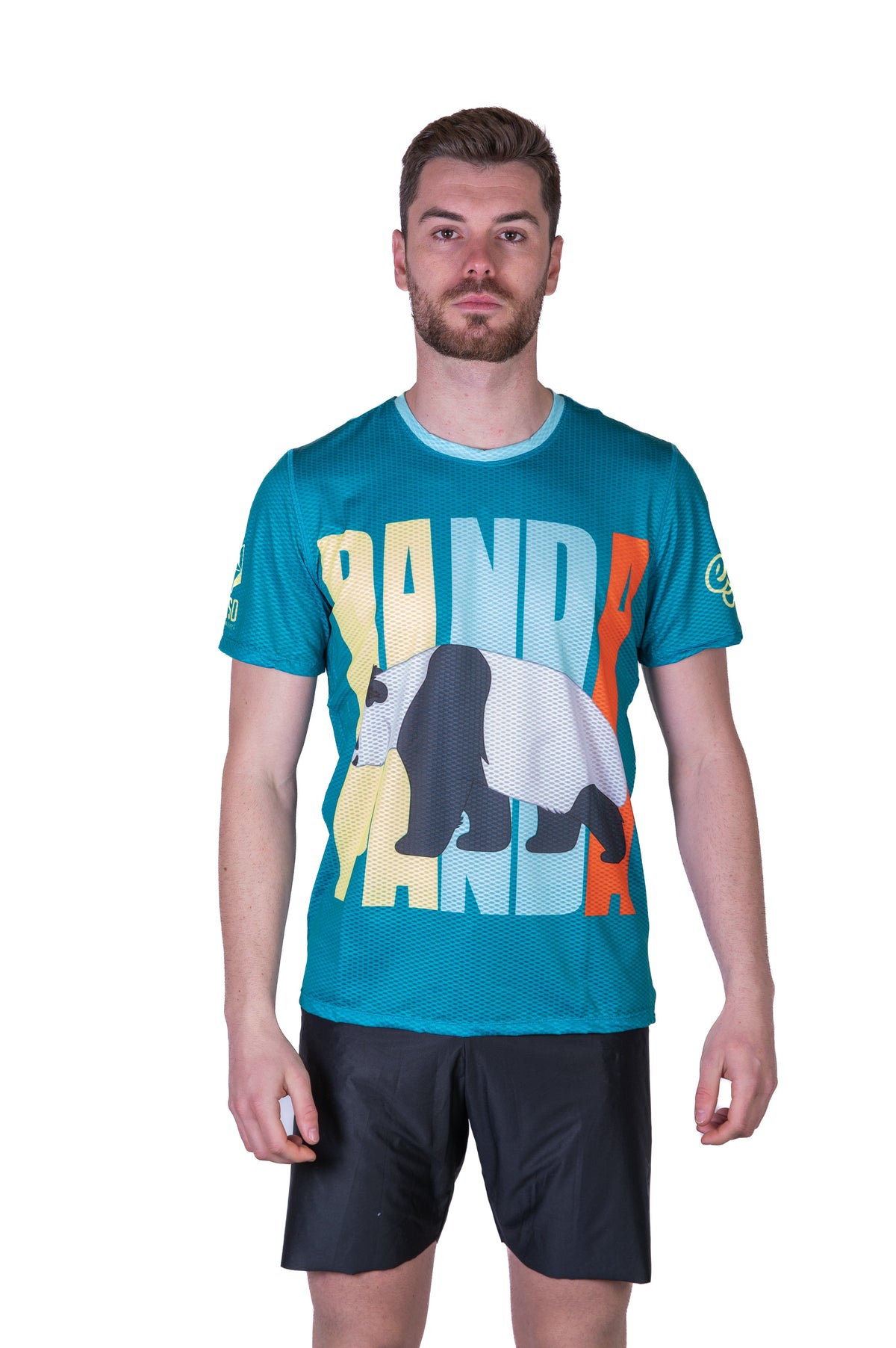 OTSO Herren Kurzarm-Funktionsshirt - Emoji Panda – Produktansicht 3