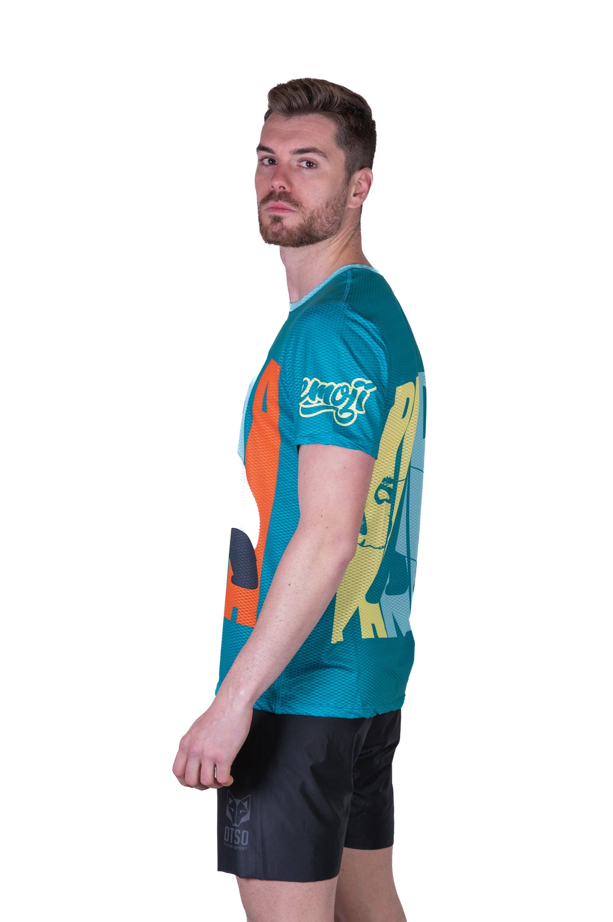 OTSO Herren Kurzarm-Funktionsshirt - Emoji Panda – Produktansicht 6