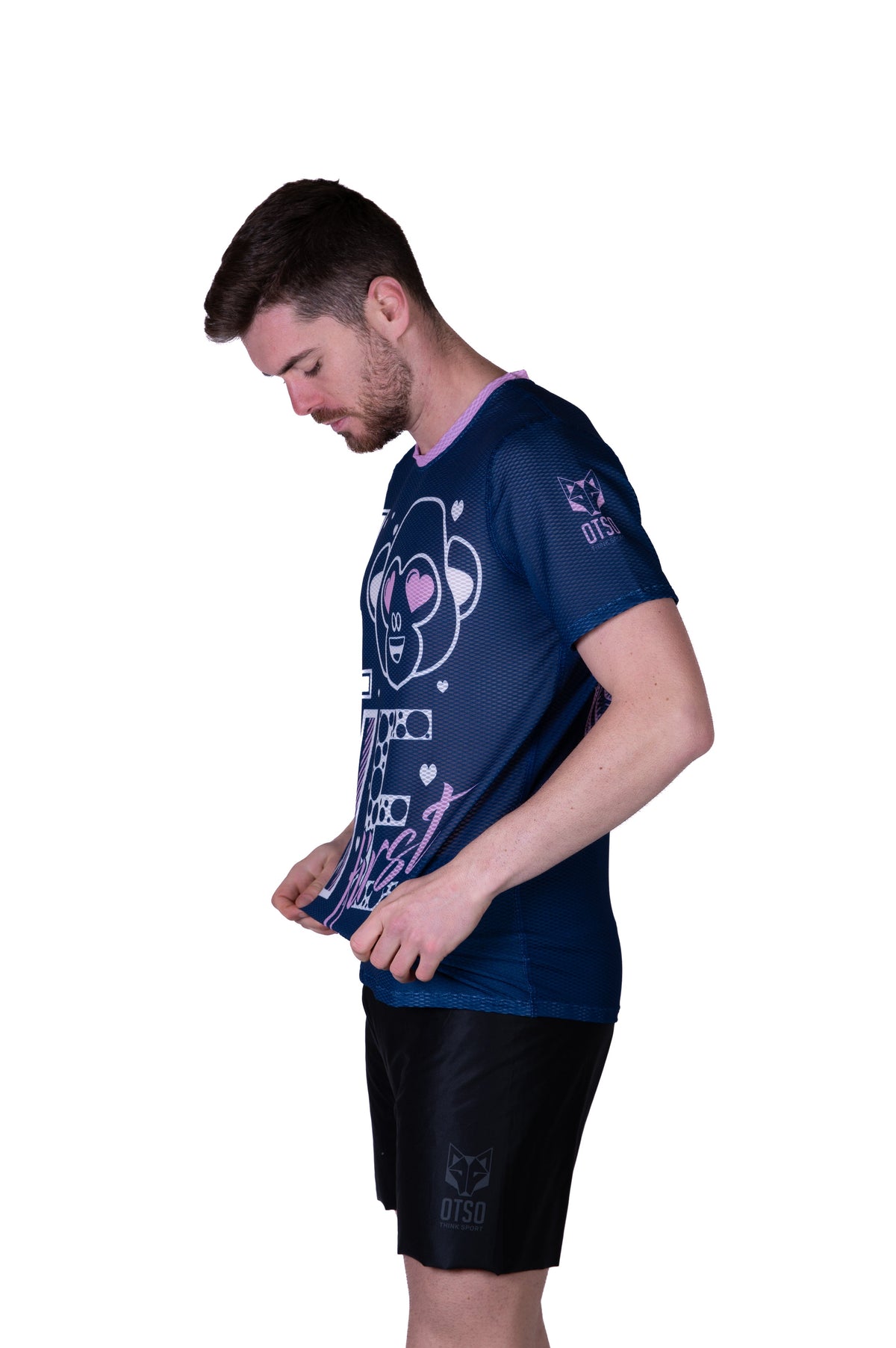 OTSO Herren Kurzarm-Funktionsshirt - Emoji Love First – Produktansicht 7
