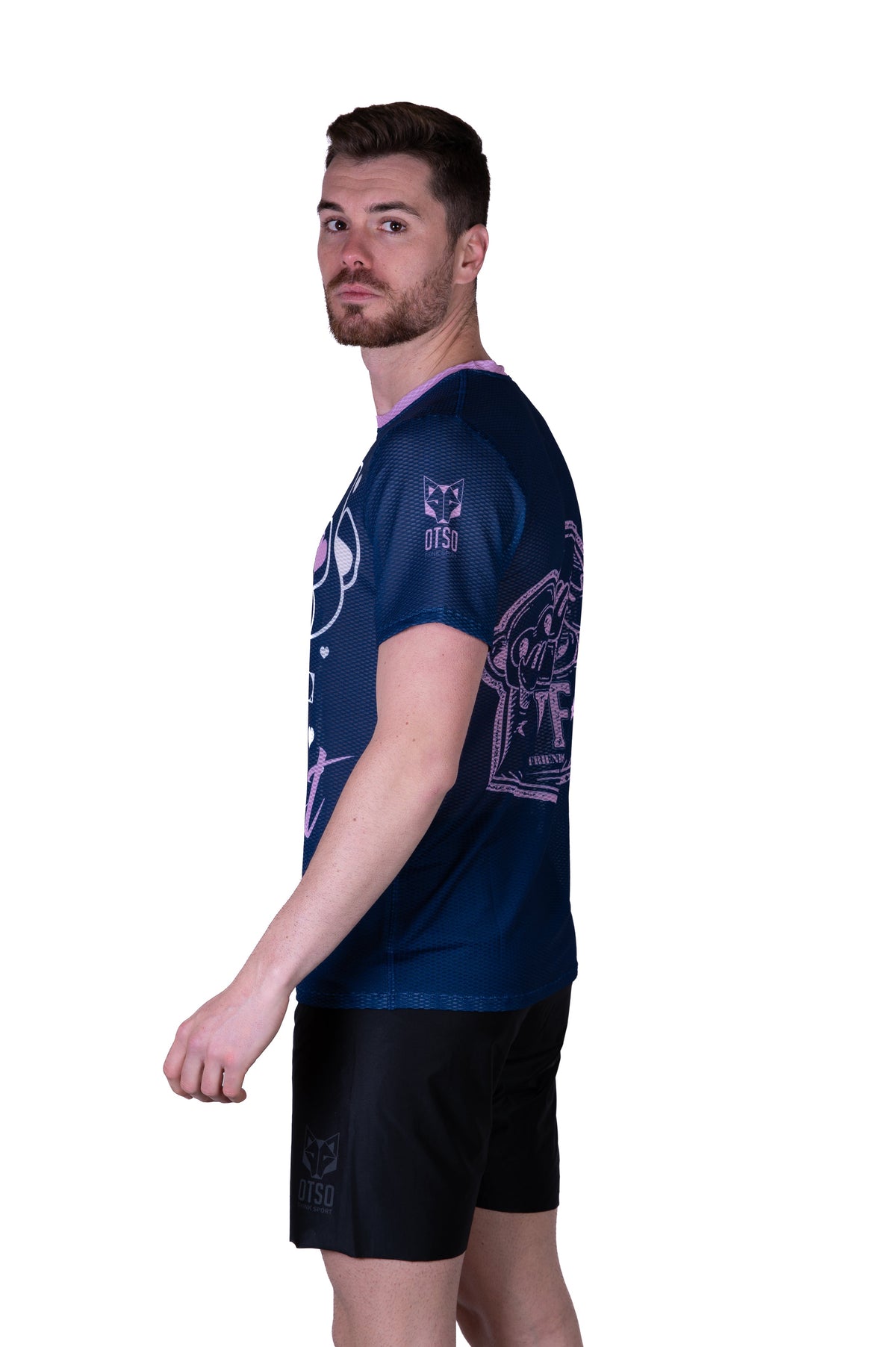 OTSO Herren Kurzarm-Funktionsshirt - Emoji Love First – Produktansicht 6