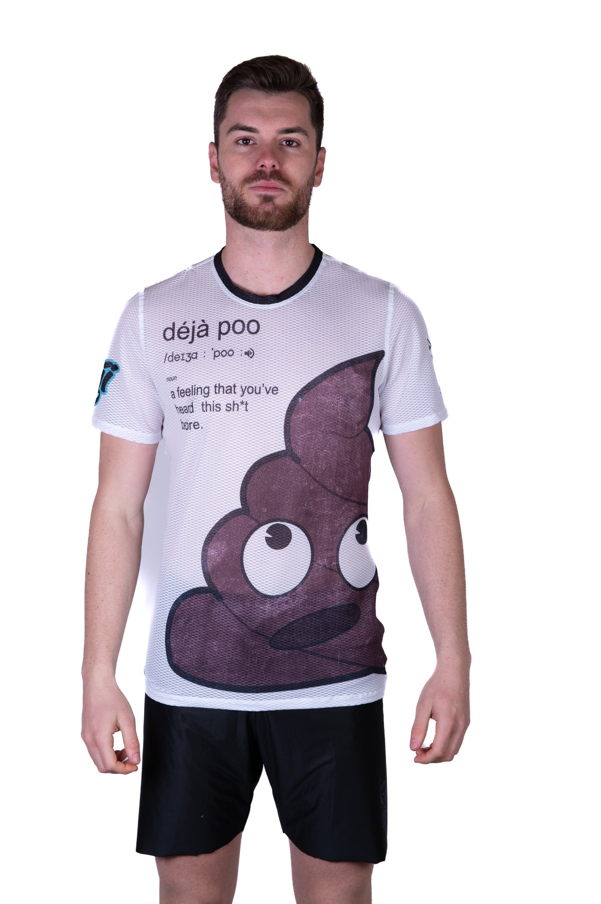 OTSO Herren Kurzarm-Funktionsshirt - Emoji Déjà Poo – Produktansicht 3