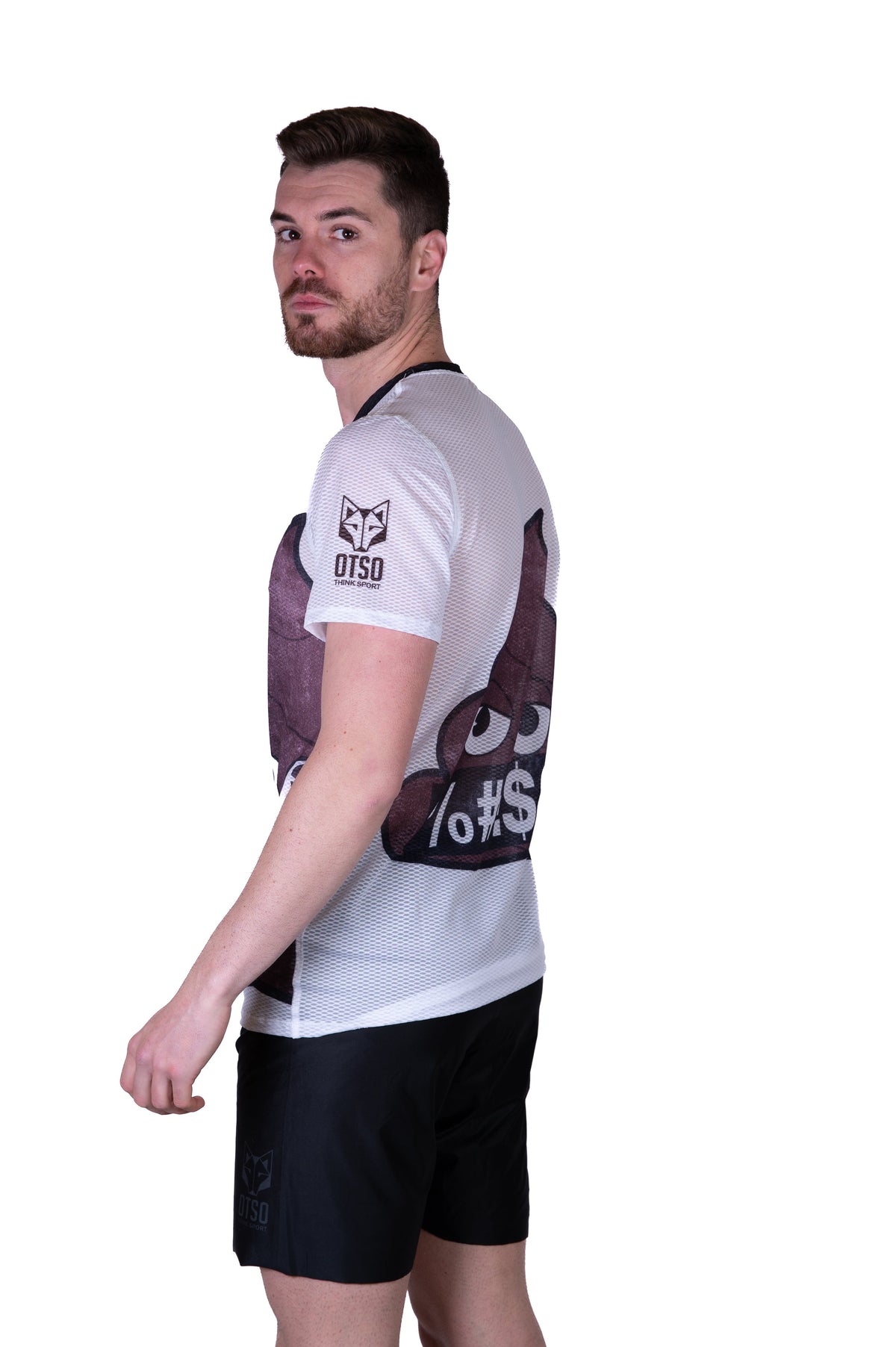 OTSO Herren Kurzarm-Funktionsshirt - Emoji Déjà Poo – Produktansicht 6