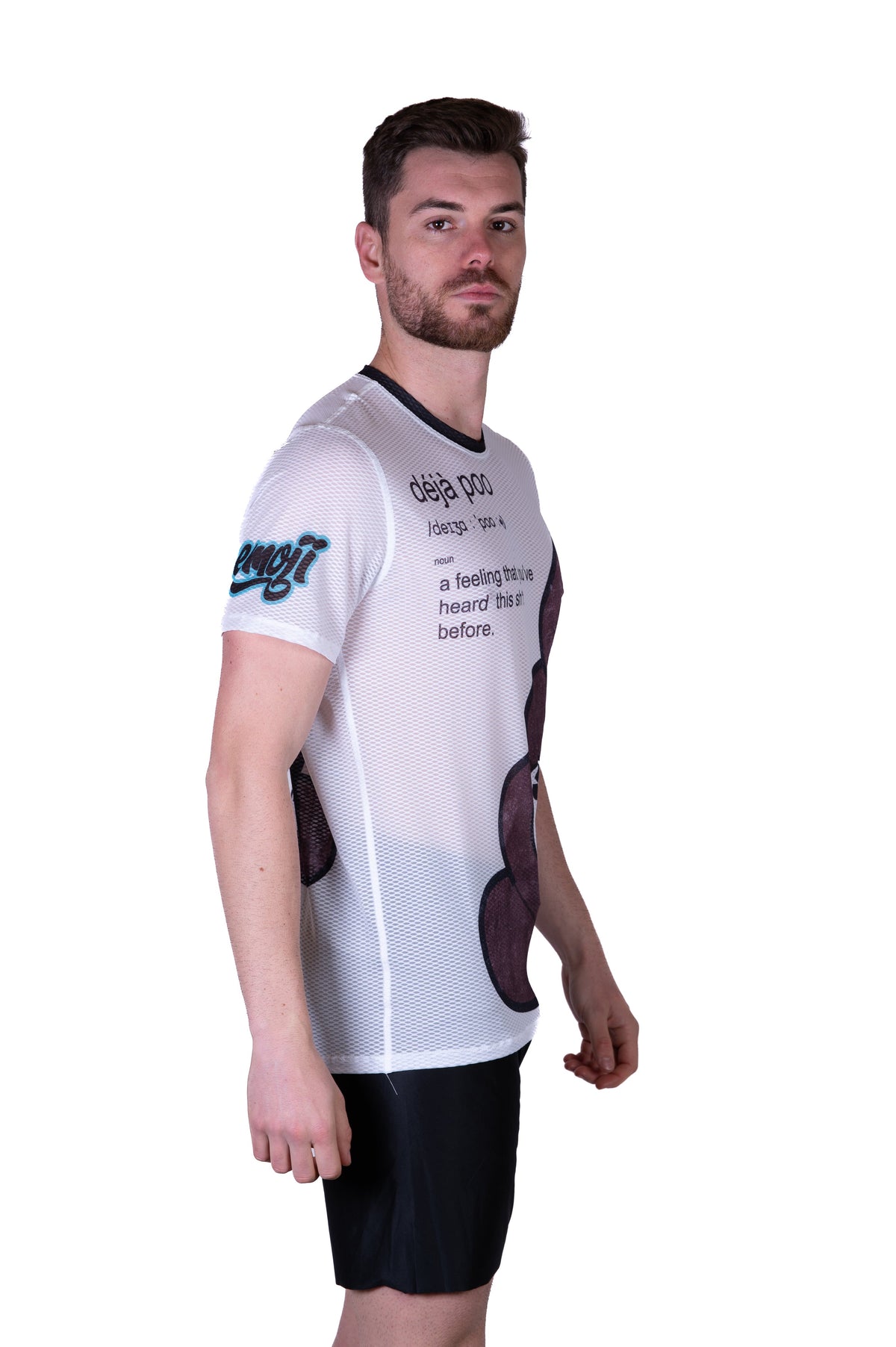 OTSO Herren Kurzarm-Funktionsshirt - Emoji Déjà Poo – Produktansicht 5