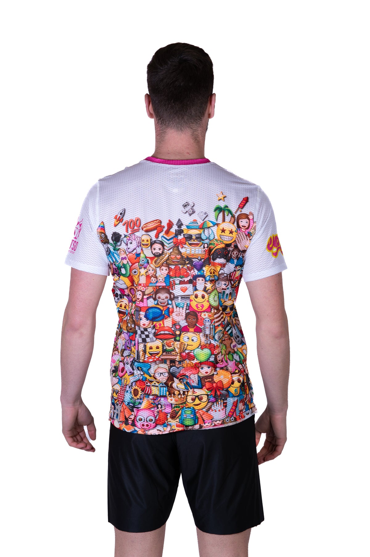 OTSO Herren Kurzarm-Funktionsshirt - Emoji Big Wave – Produktansicht 7