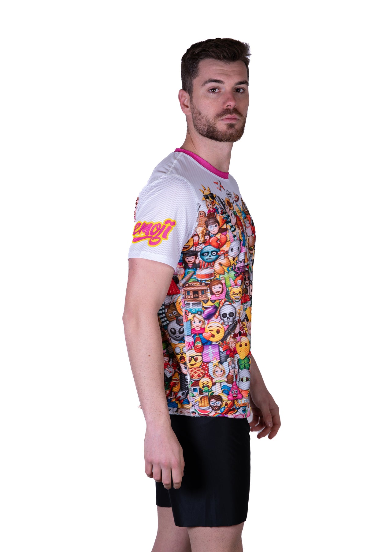 OTSO Herren Kurzarm-Funktionsshirt - Emoji Big Wave – Produktansicht 5