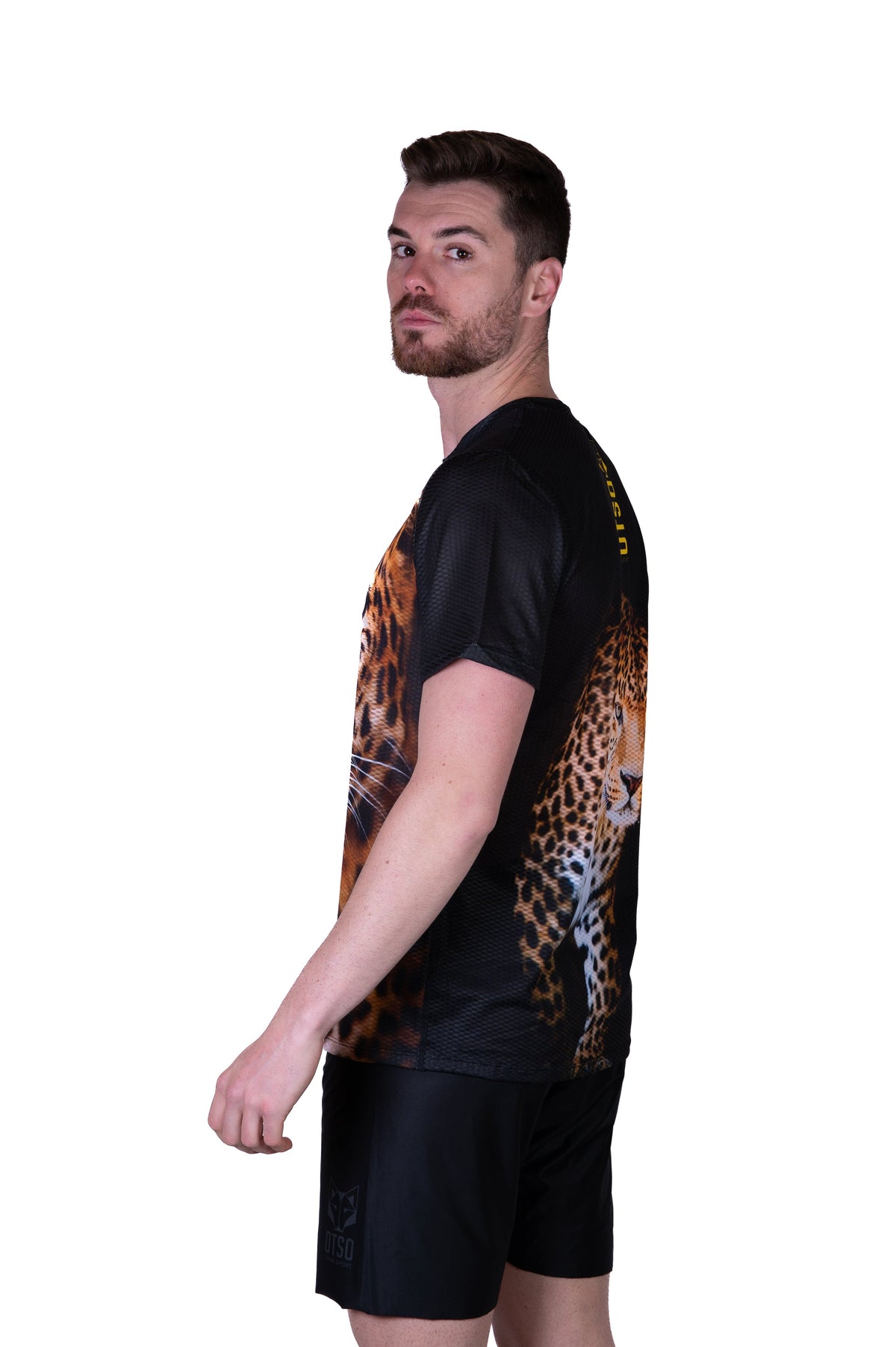 OTSO Herren Kurzarm-Funktionsshirt - Leopard – Produktansicht 6