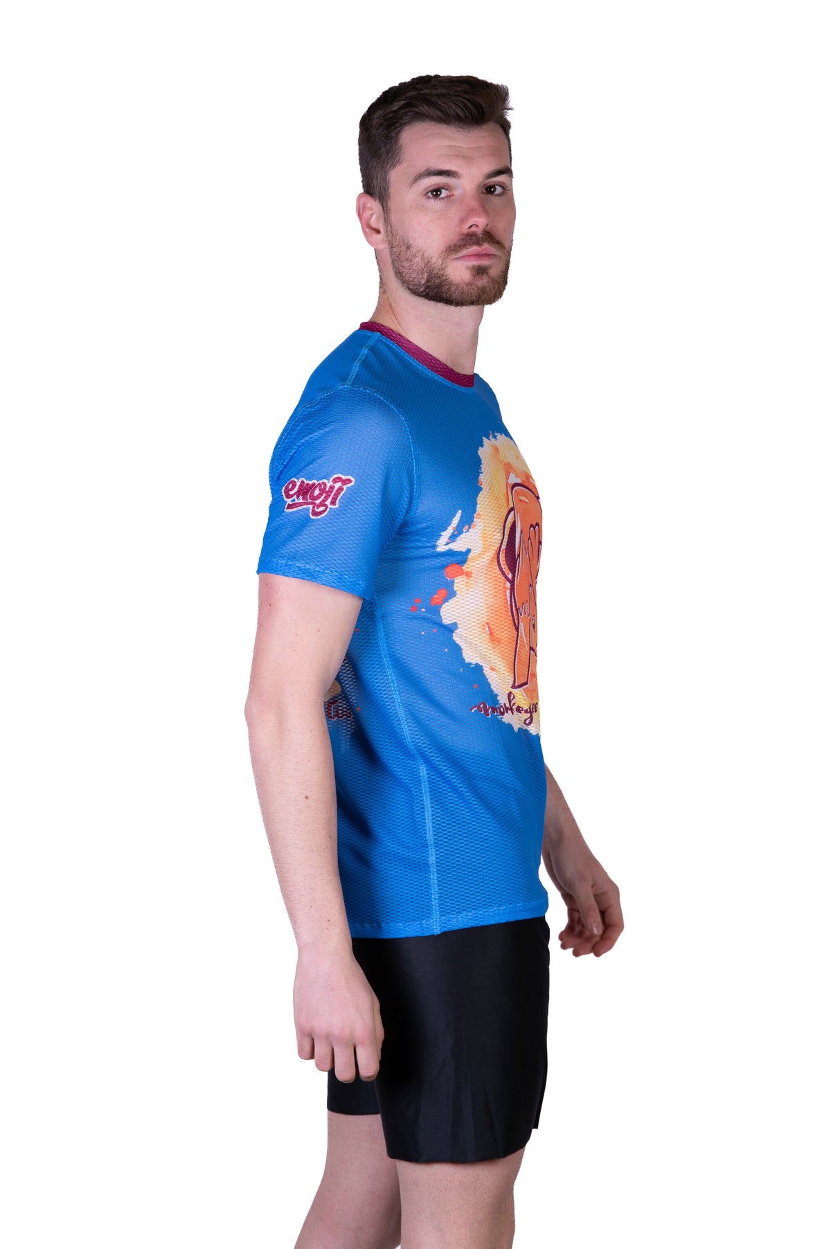 OTSO Herren Kurzarm-Funktionsshirt - Emoji Monkey See – Produktansicht 5
