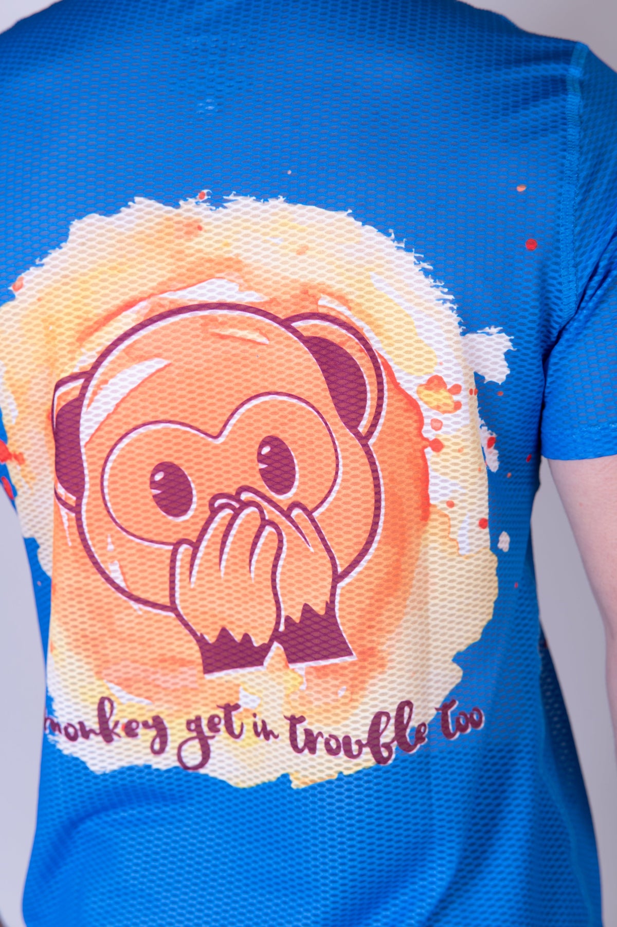 OTSO Herren Kurzarm-Funktionsshirt - Emoji Monkey See – Produktansicht 9