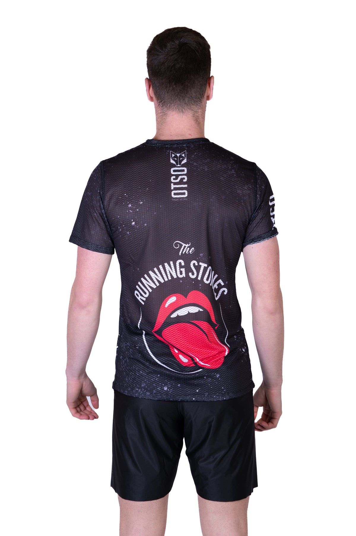 OTSO Herren Kurzarm-Funktionsshirt - Running Stones – Produktansicht 7
