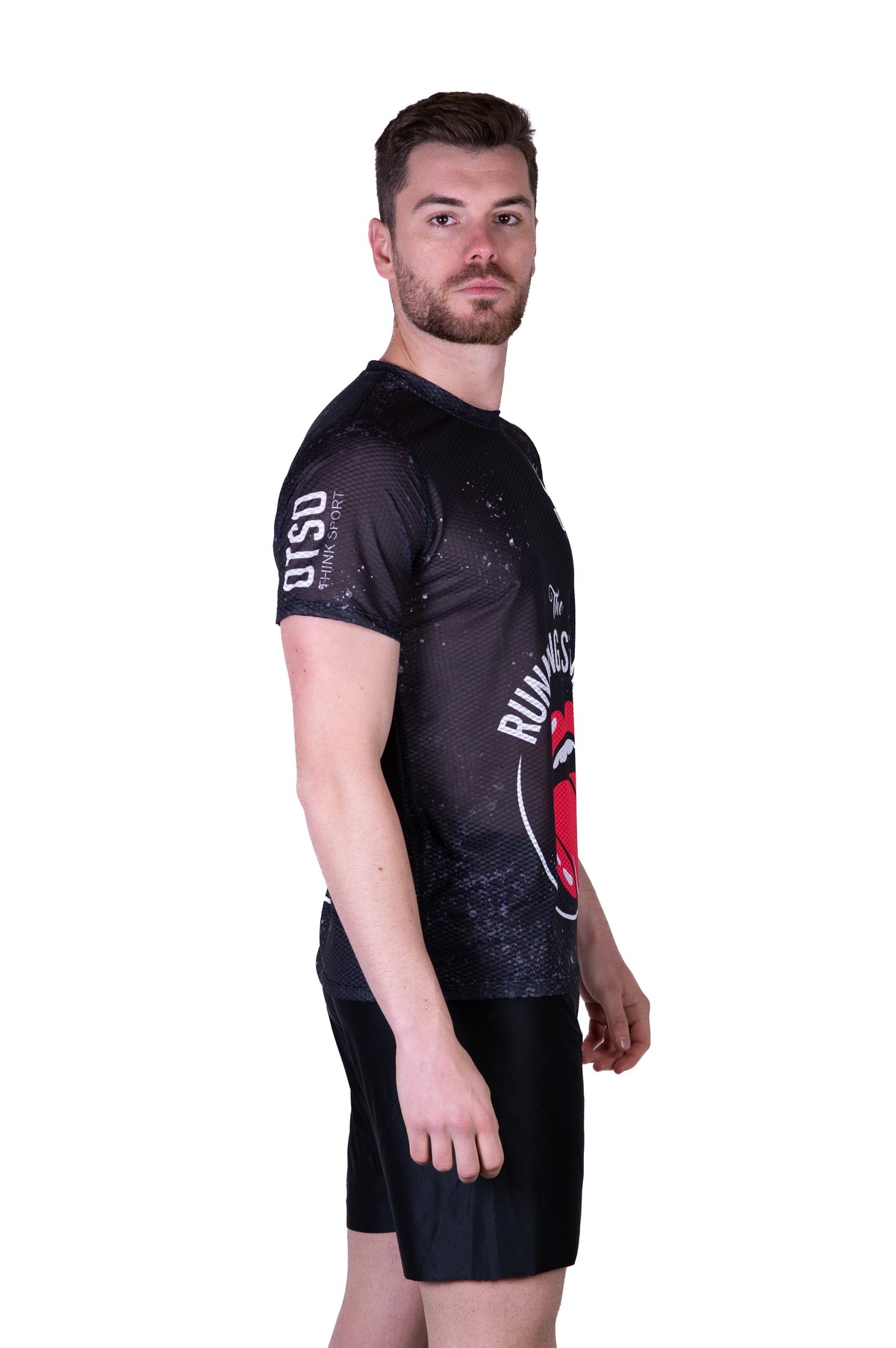 OTSO Herren Kurzarm-Funktionsshirt - Running Stones – Produktansicht 5
