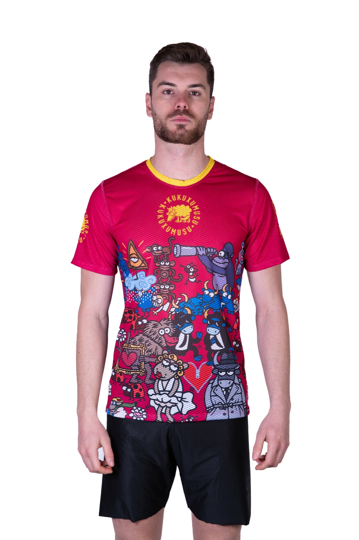 OTSO Herren Kurzarm-Funktionsshirt - Kukuxumusu Mix Kuku – Produktansicht 3
