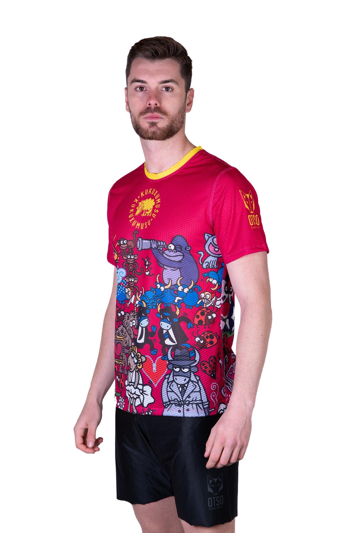 OTSO Herren Kurzarm-Funktionsshirt - Kukuxumusu Mix Kuku – Produktansicht 4
