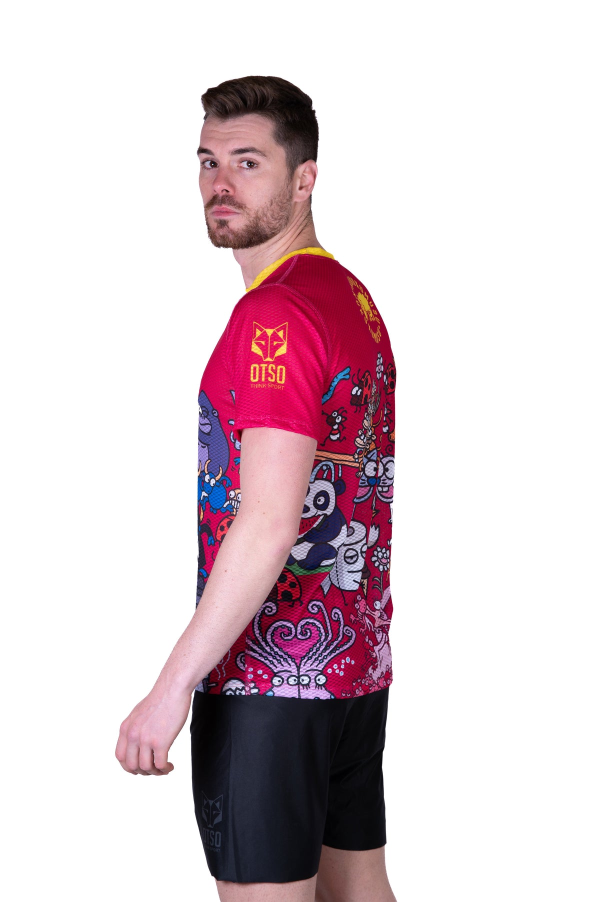 OTSO Herren Kurzarm-Funktionsshirt - Kukuxumusu Mix Kuku – Produktansicht 6