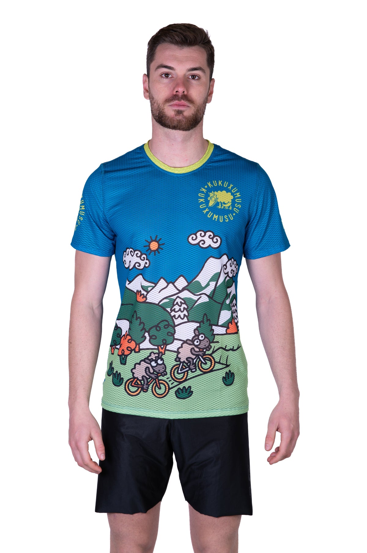 OTSO Herren Kurzarm-Funktionsshirt - Kukuxumusu Bike – Produktansicht 3