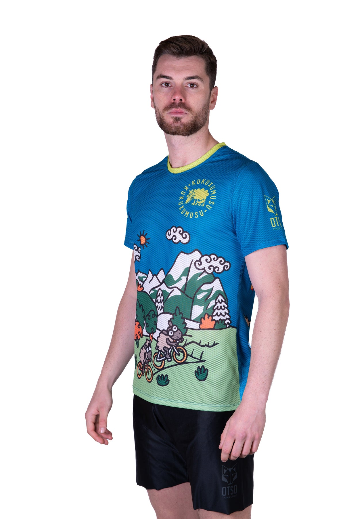 OTSO Herren Kurzarm-Funktionsshirt - Kukuxumusu Bike – Produktansicht 4