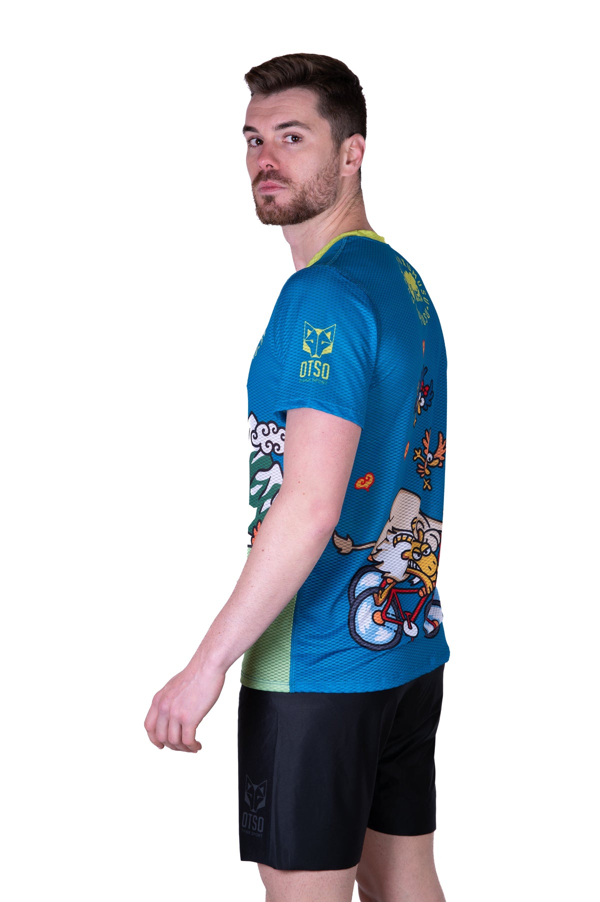 OTSO Herren Kurzarm-Funktionsshirt - Kukuxumusu Bike – Produktansicht 6