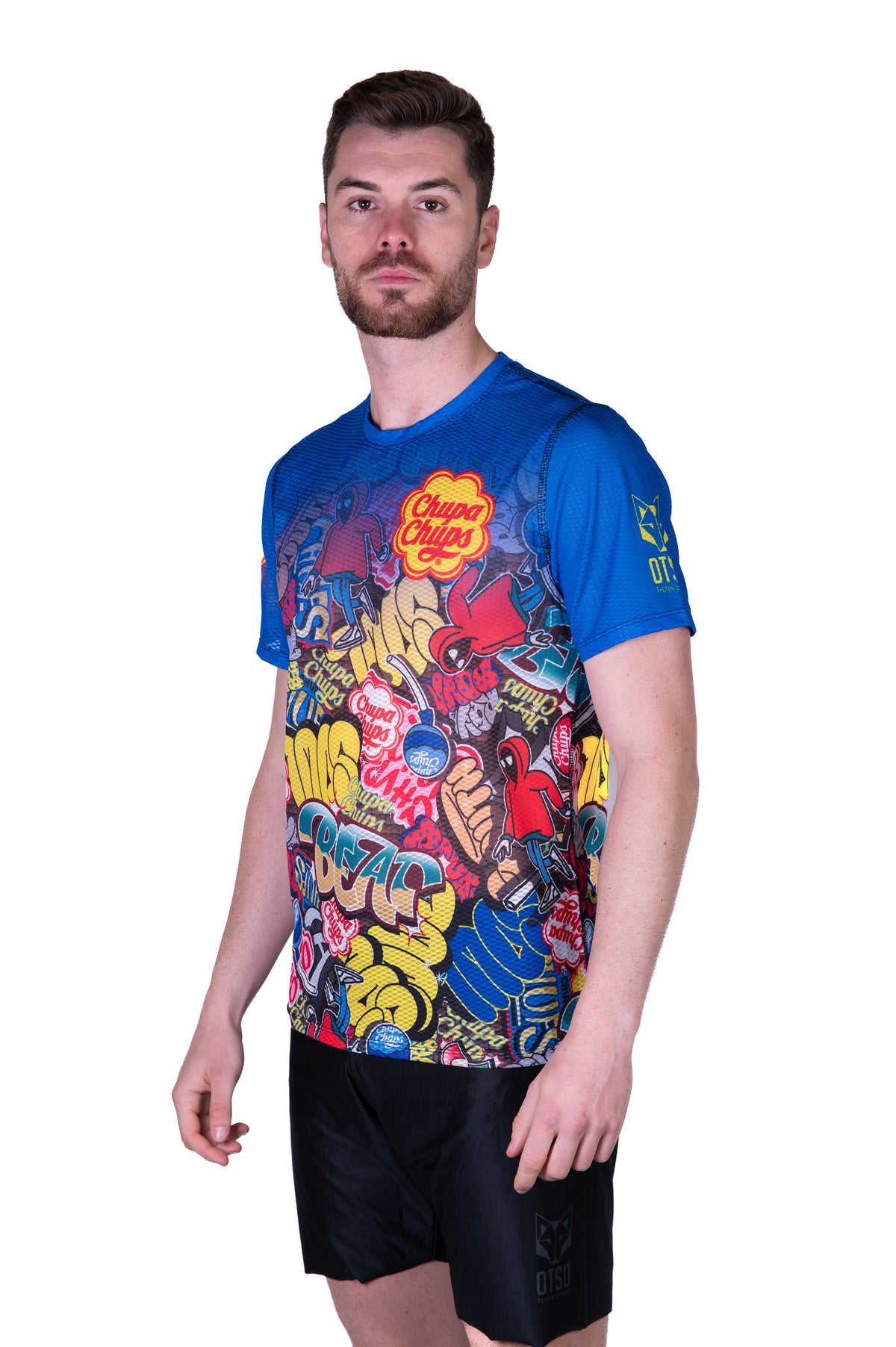 OTSO Herren Kurzarm-Funktionsshirt - Chupa Chups Graffiti – Produktansicht 4