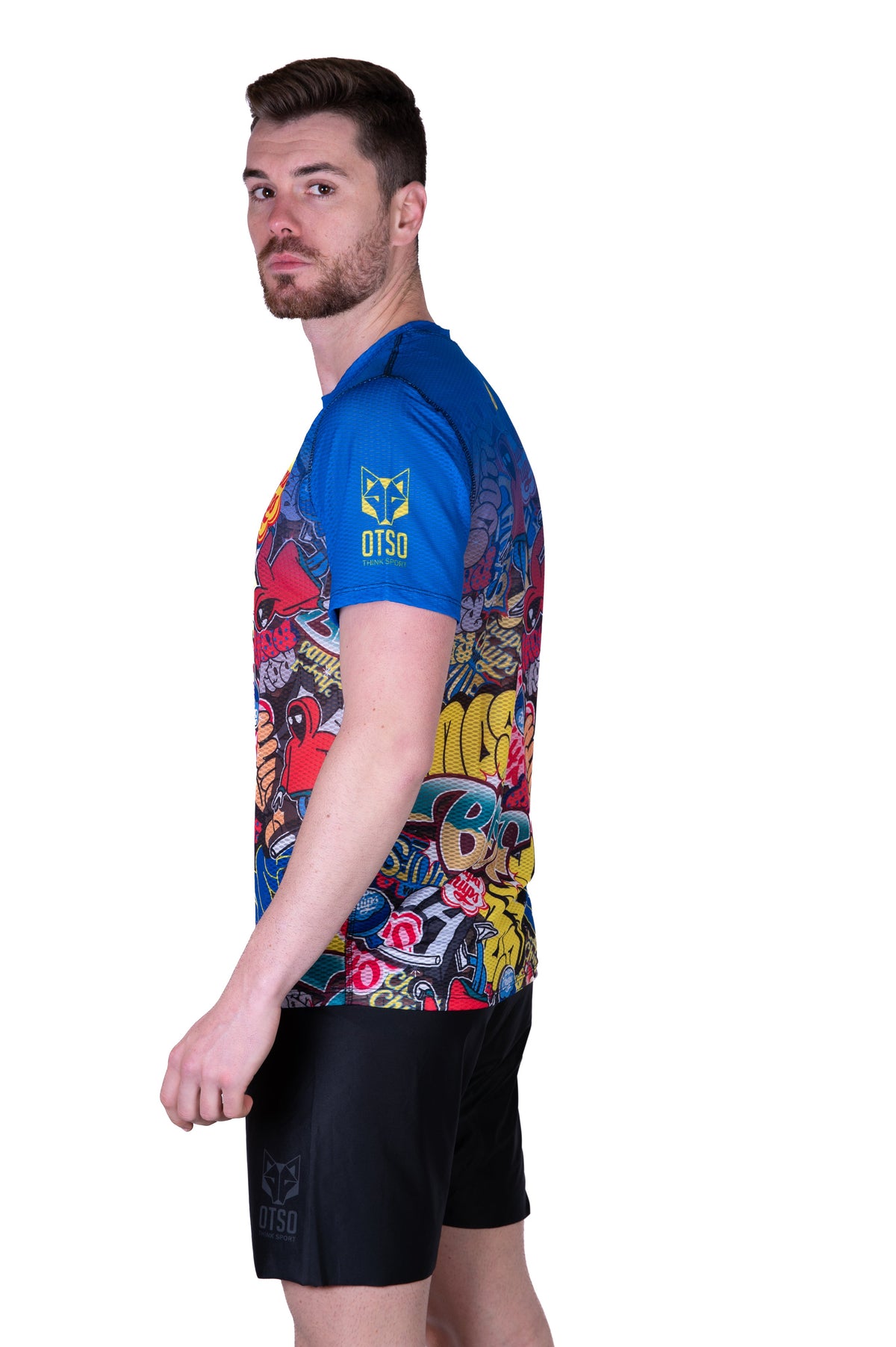 OTSO Herren Kurzarm-Funktionsshirt - Chupa Chups Graffiti – Produktansicht 6