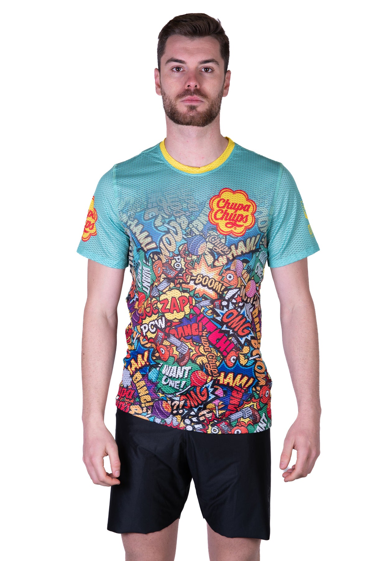 OTSO Herren Kurzarm-Funktionsshirt - Chupa Chups Comic – Produktansicht 3
