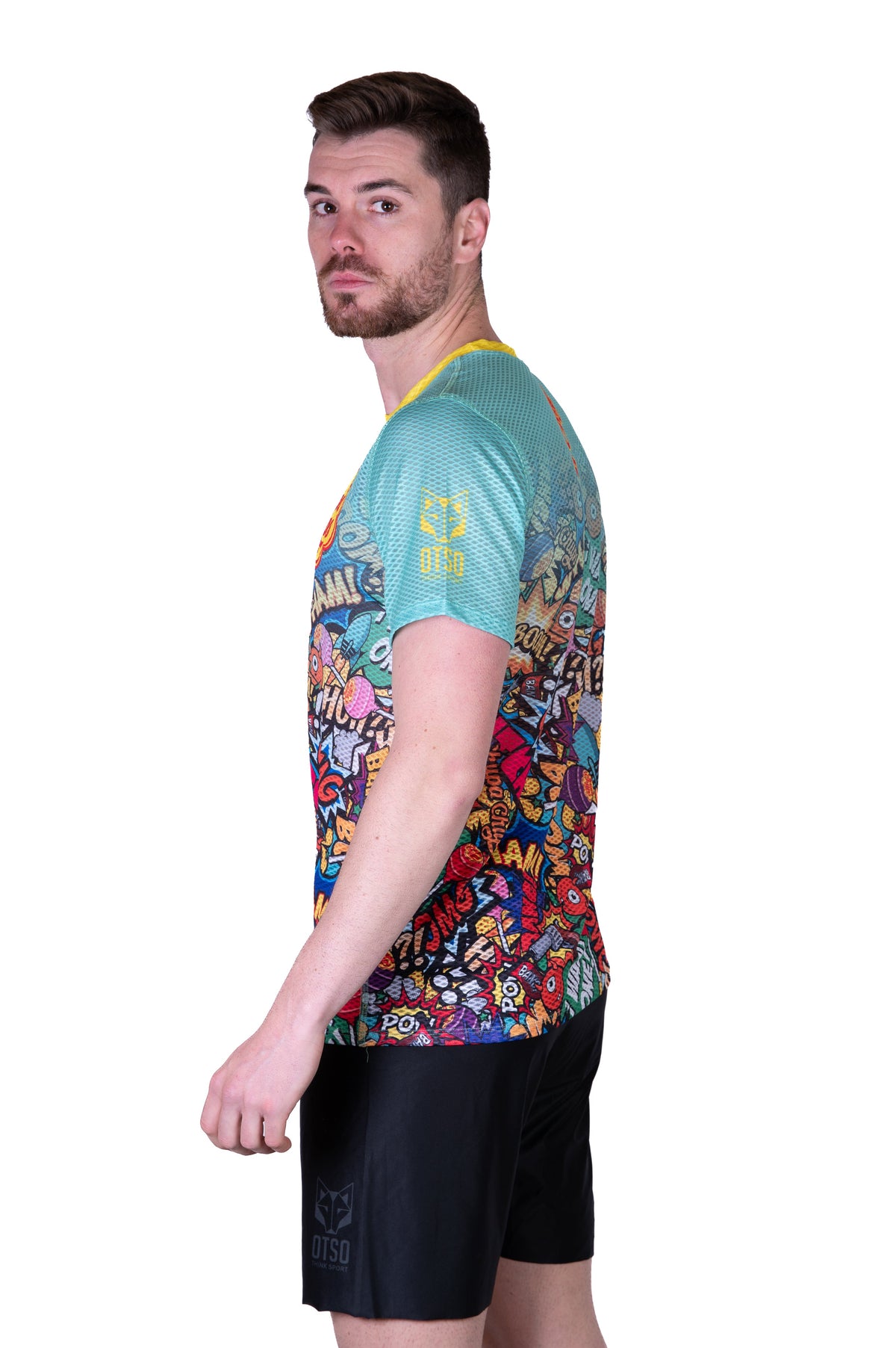 OTSO Herren Kurzarm-Funktionsshirt - Chupa Chups Comic – Produktansicht 6