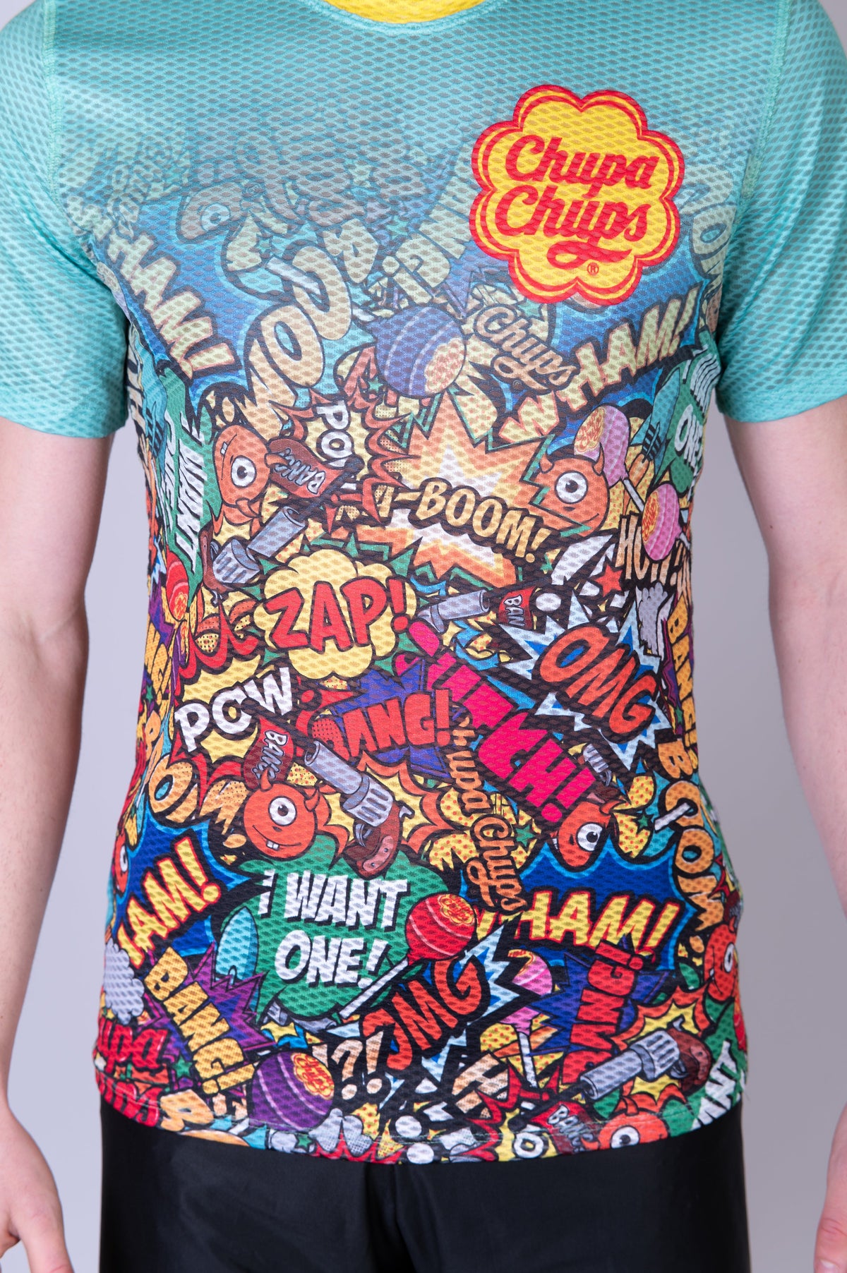 OTSO Herren Kurzarm-Funktionsshirt - Chupa Chups Comic – Produktansicht 8