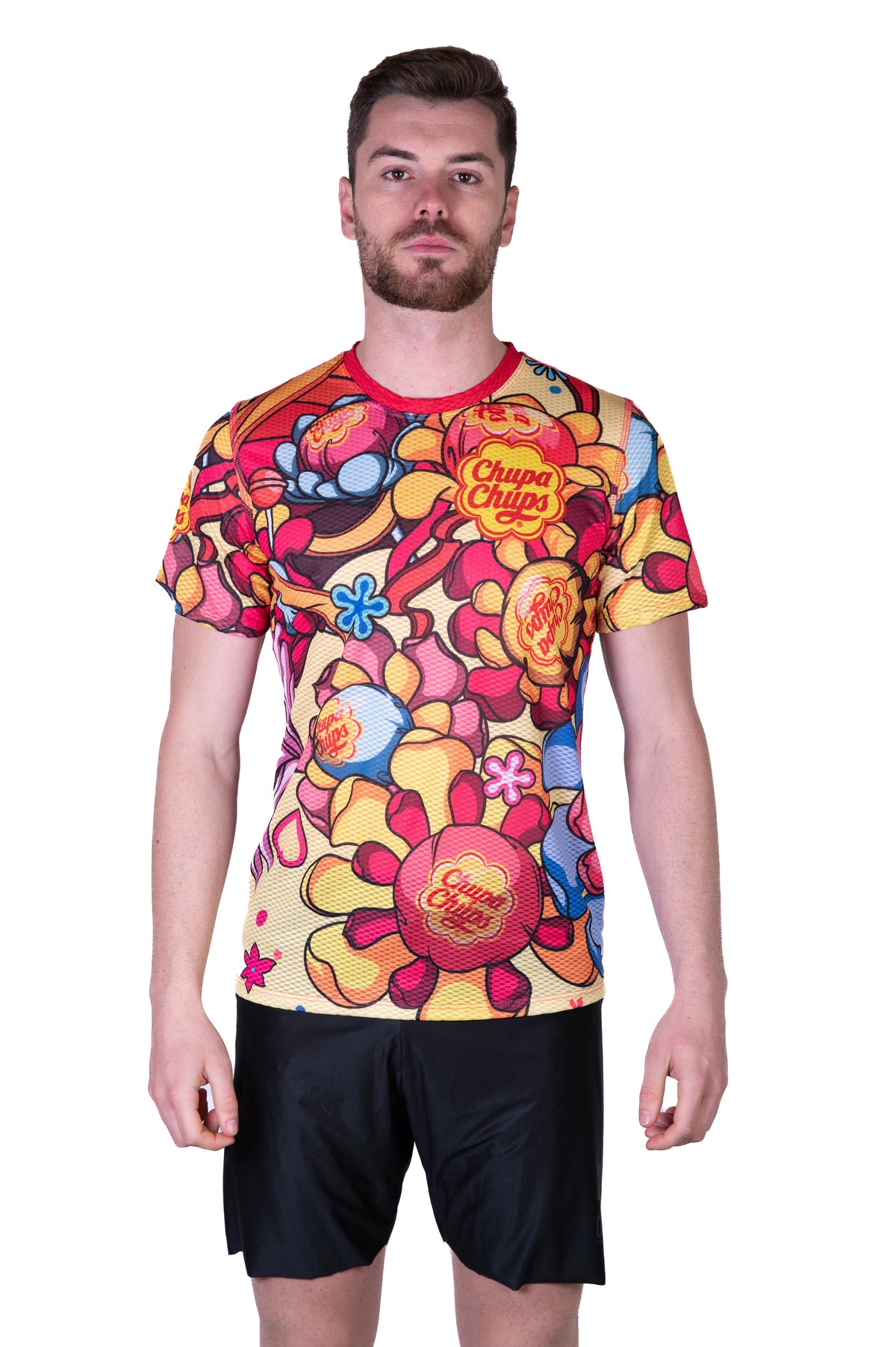 OTSO Herren Kurzarm-Funktionsshirt - Chupa Chups Flower – Produktansicht 3